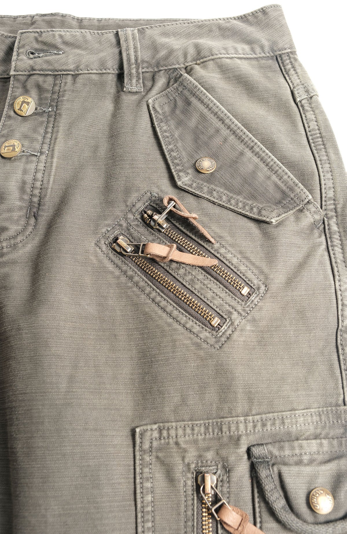 NEIGBORL Retro Multi-Pocket Wide-Leg Cargo Pants