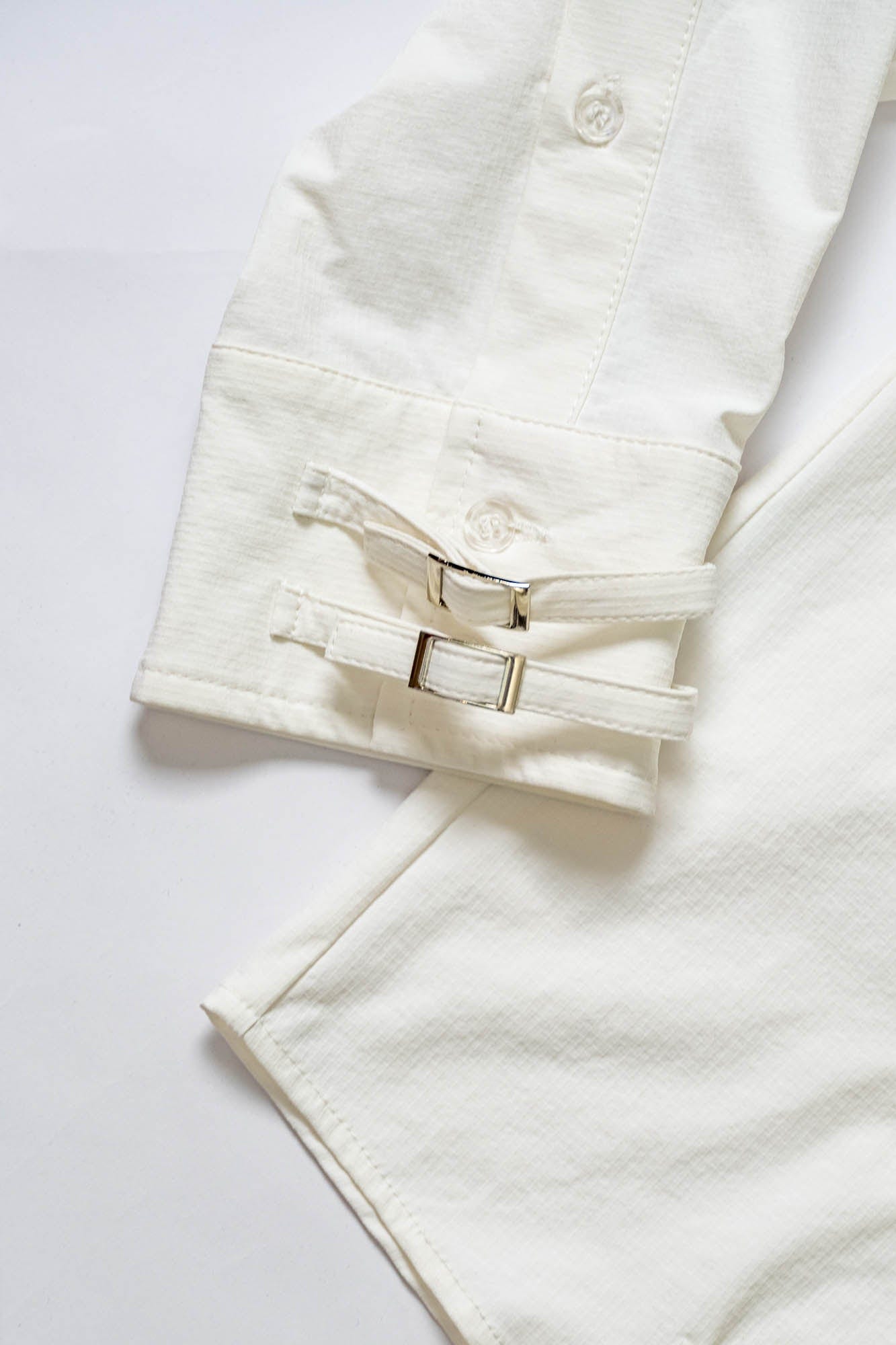 KADAKADA Asymmetrical Multi-Buckle Tailored Fit Shirt, premium urban and streetwear designers apparel on PROJECTISR.com, KADAKADA