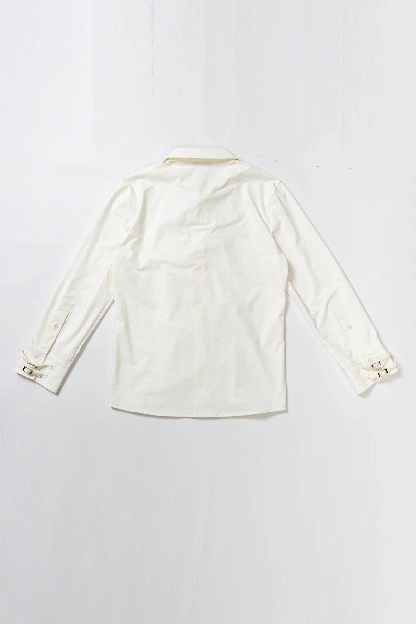 KADAKADA Asymmetrical Multi-Buckle Tailored Fit Shirt, premium urban and streetwear designers apparel on PROJECTISR.com, KADAKADA