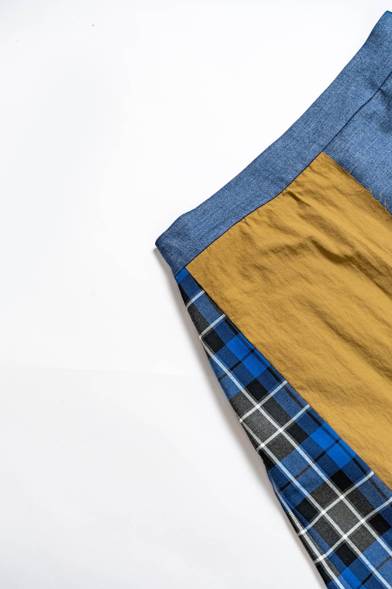 KADAKADA Paneled Reversible Plaid Raw-Edge Maxi Skirt, premium urban and streetwear designers apparel on PROJECTISR.com, KADAKADA