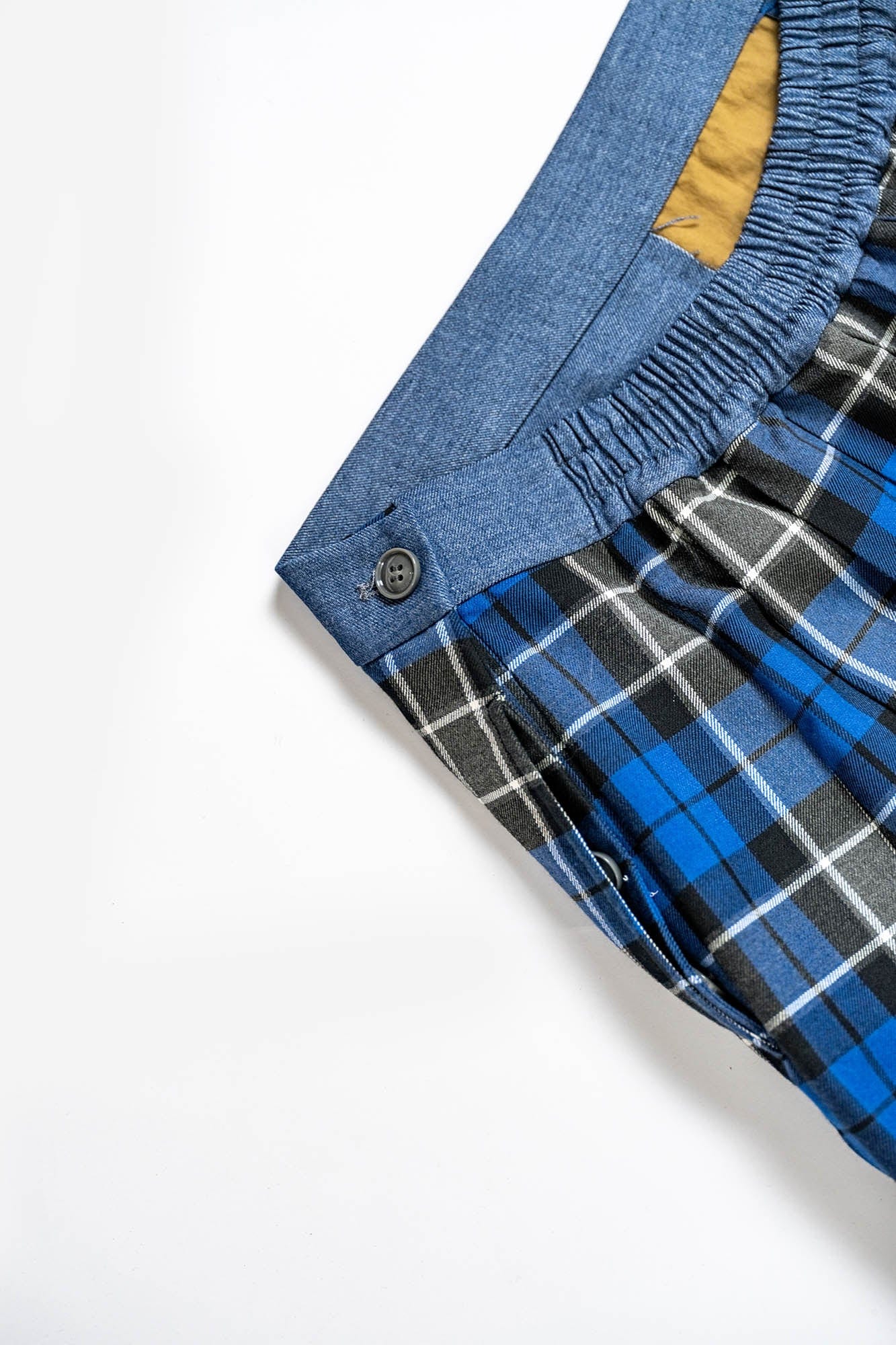 KADAKADA Paneled Reversible Plaid Raw-Edge Maxi Skirt, premium urban and streetwear designers apparel on PROJECTISR.com, KADAKADA