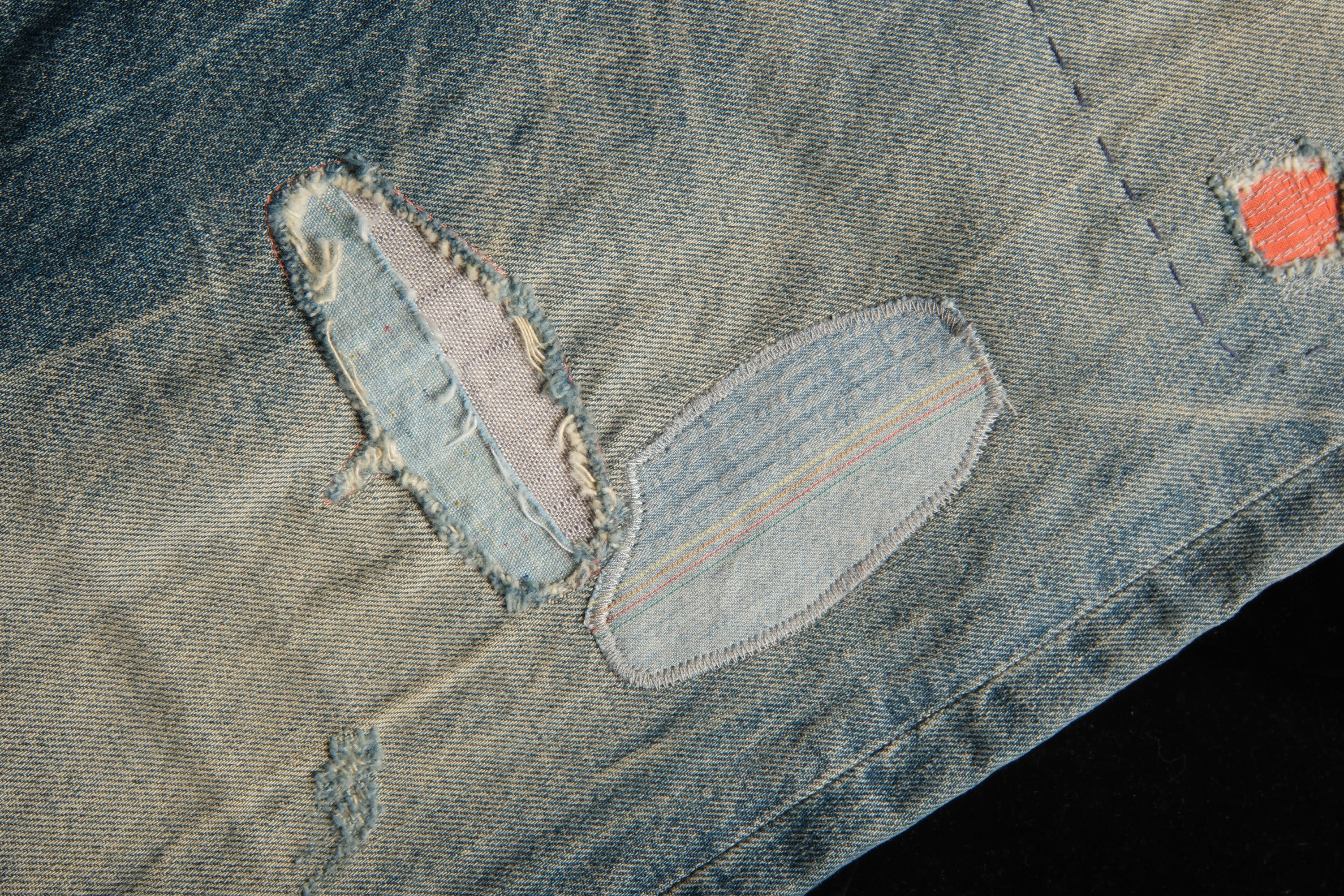 NEIGBORL Retro Washed Patch Distressed Jeans, premium urban and streetwear designers apparel on PROJECTISR.com, NEIGBORL