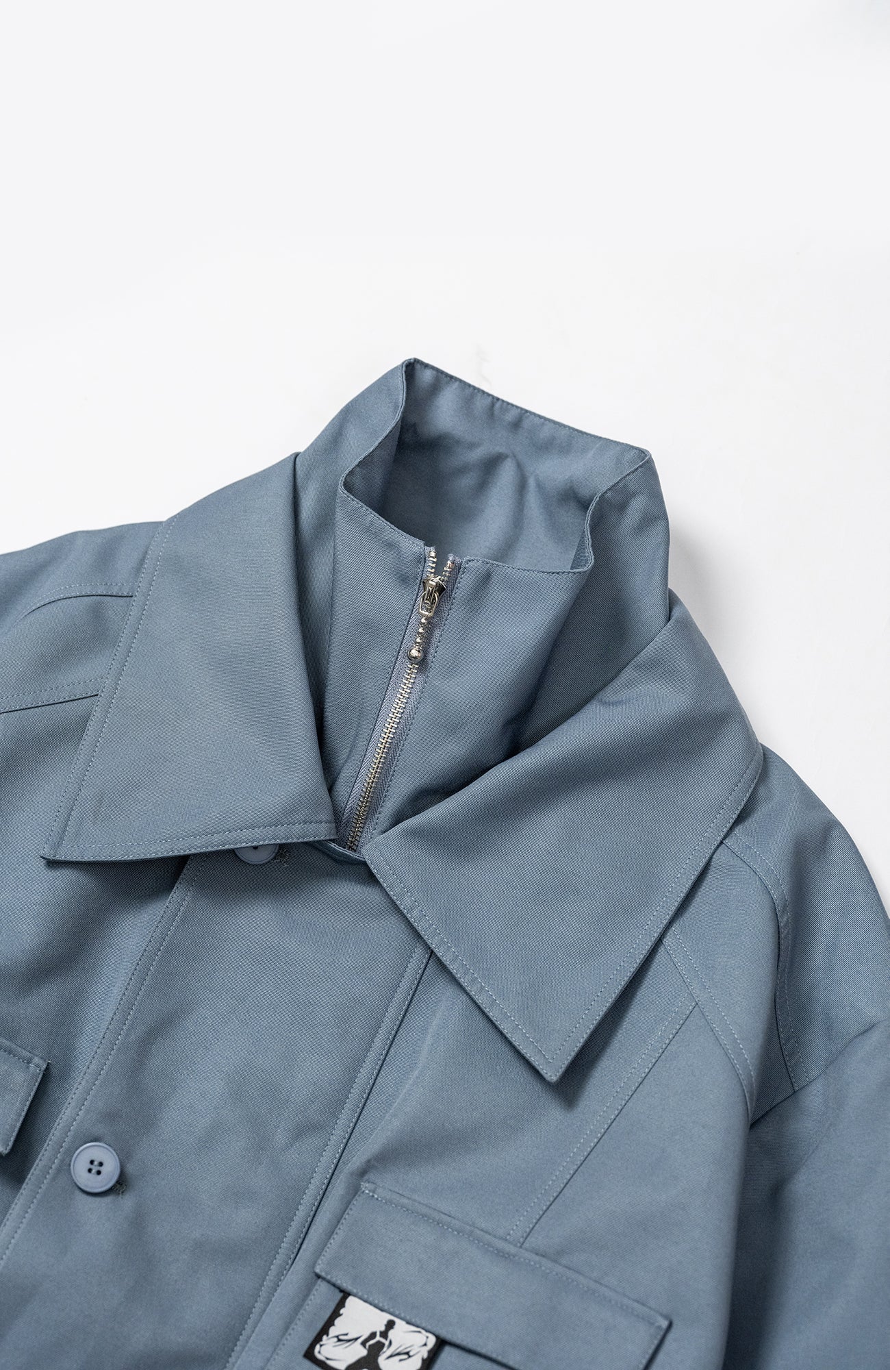 KADAKADA Double-Collar Shielded Utility Cropped Jacket