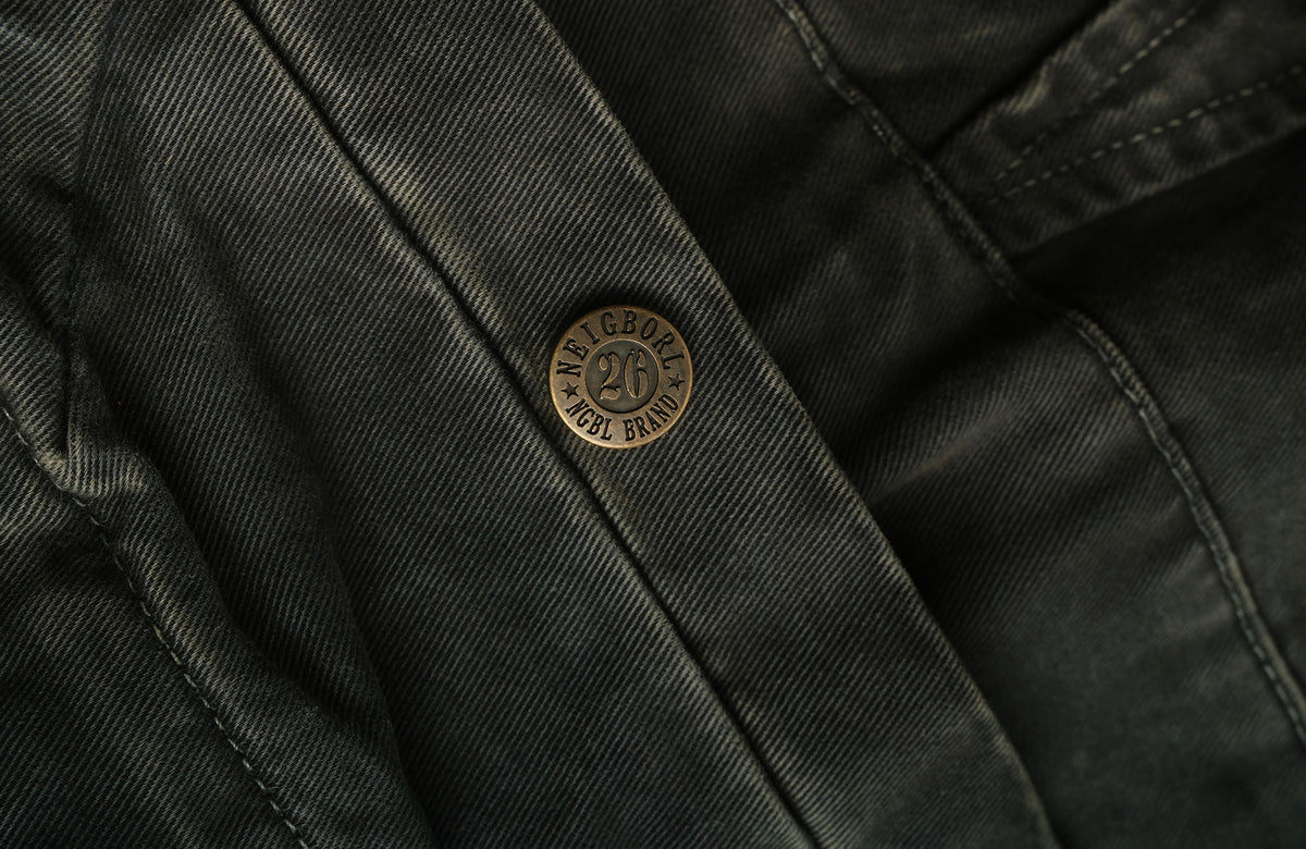 NEIGBORL Retro Washed Multi-Pocket Straight-Leg Cargo Pants