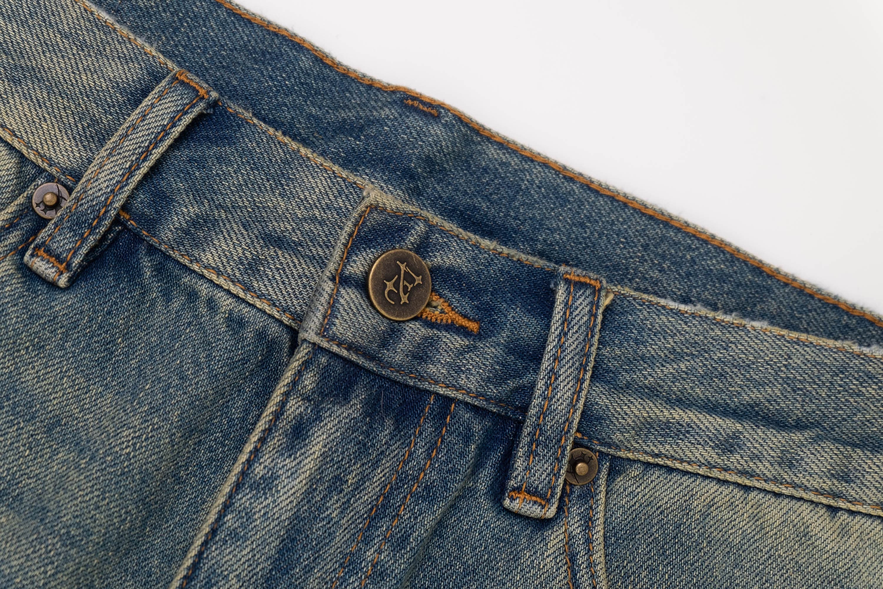 IN EXISTENCE Distressed Cut-Out Oversized Jeans, premium urban and streetwear designers apparel on PROJECTISR.com, IN EXISTENCE