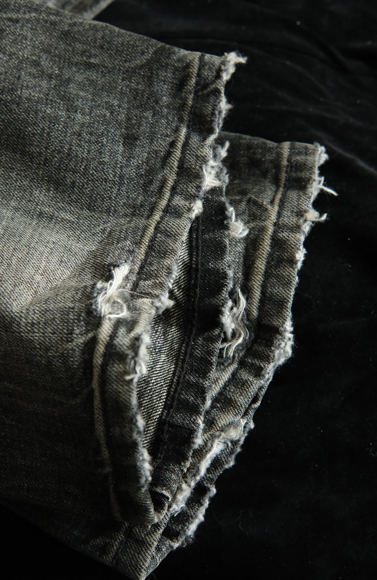 NEIGBORL Wash Distressed Loose-Fit Jeans Black, premium urban and streetwear designers apparel on PROJECTISR.com, NEIGBORL