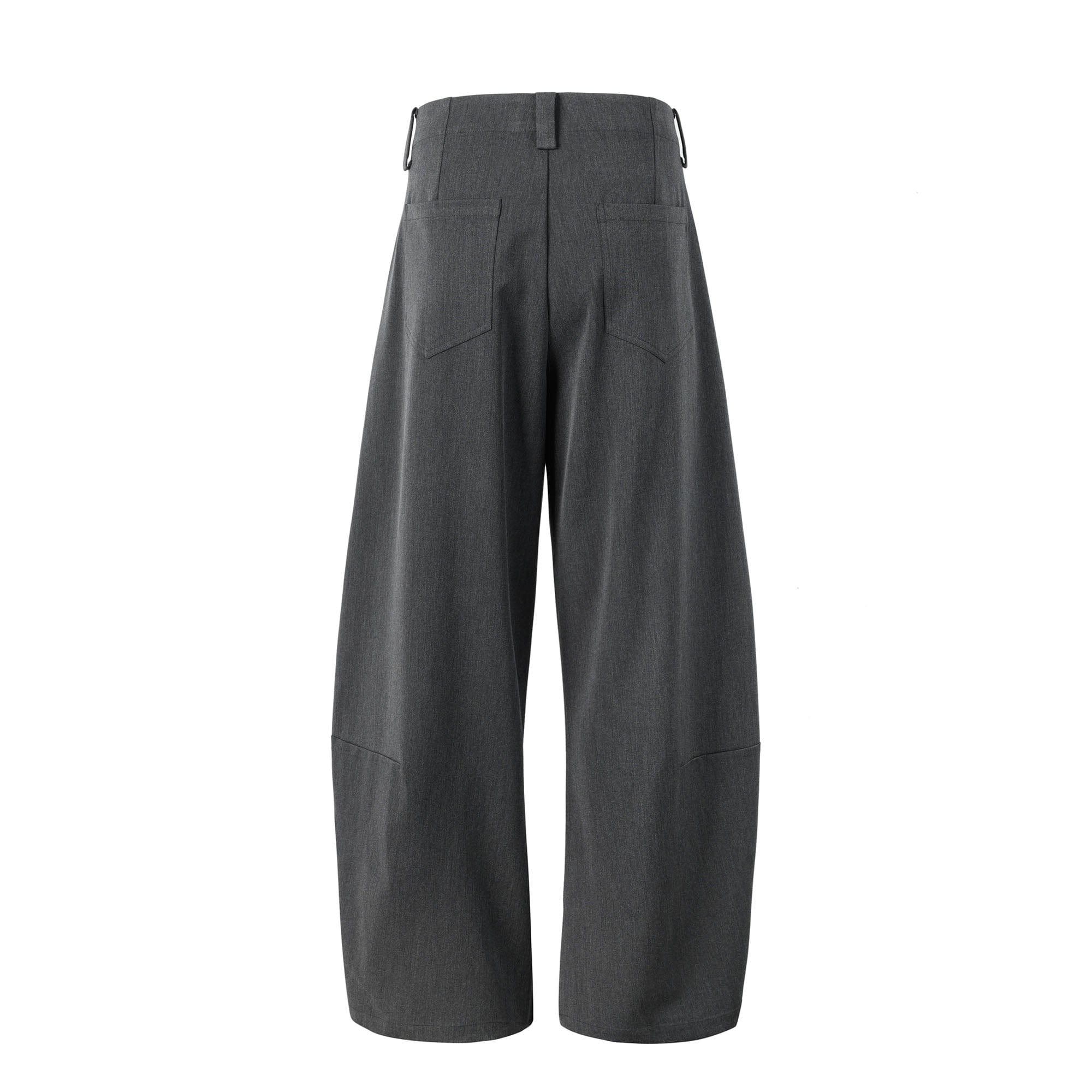 OKAYTHXBYE Pleated Curved Wide-Leg Trousers