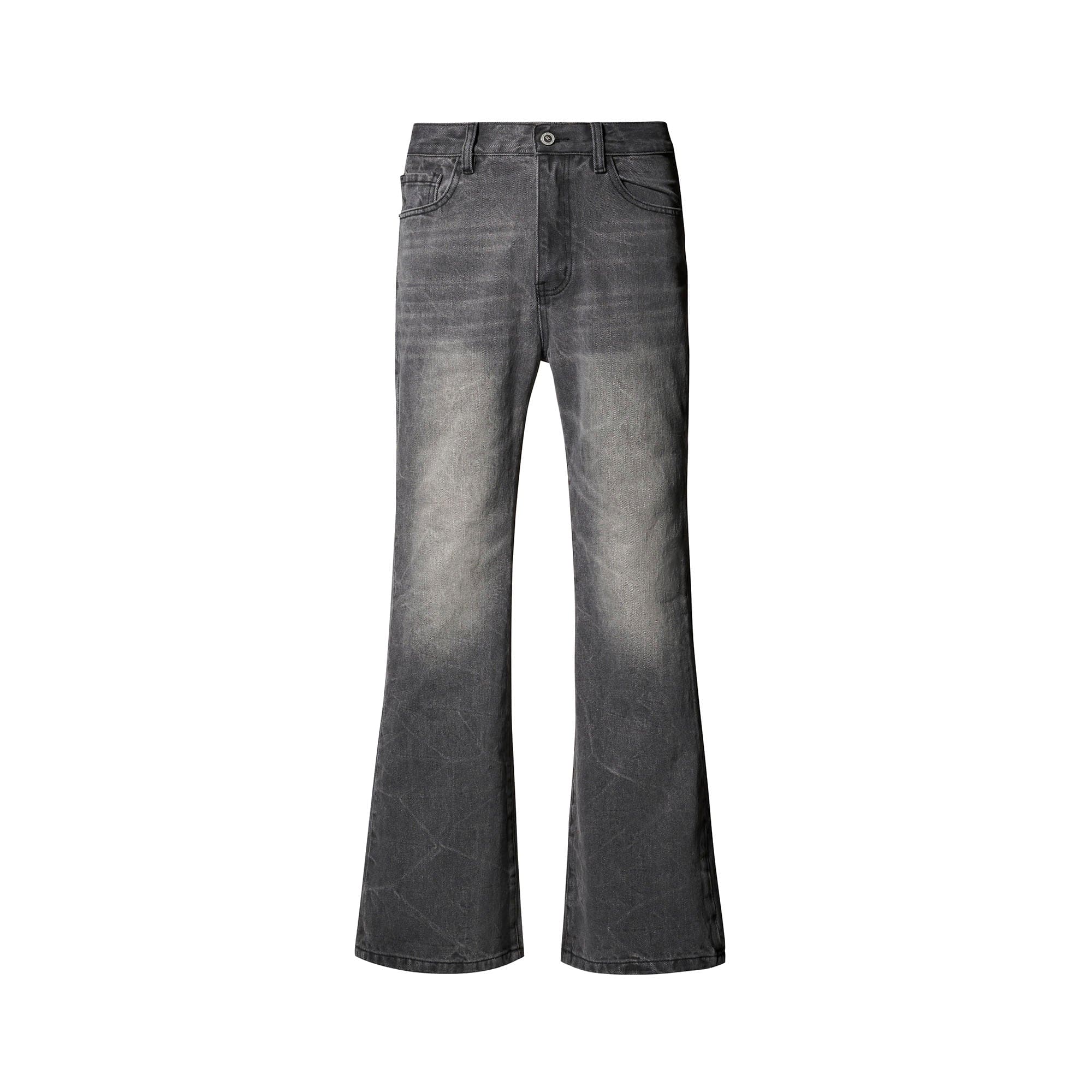 CATSSTAC Wave-Washed Flared Jeans, premium urban and streetwear designers apparel on PROJECTISR.com, CATSSTAC