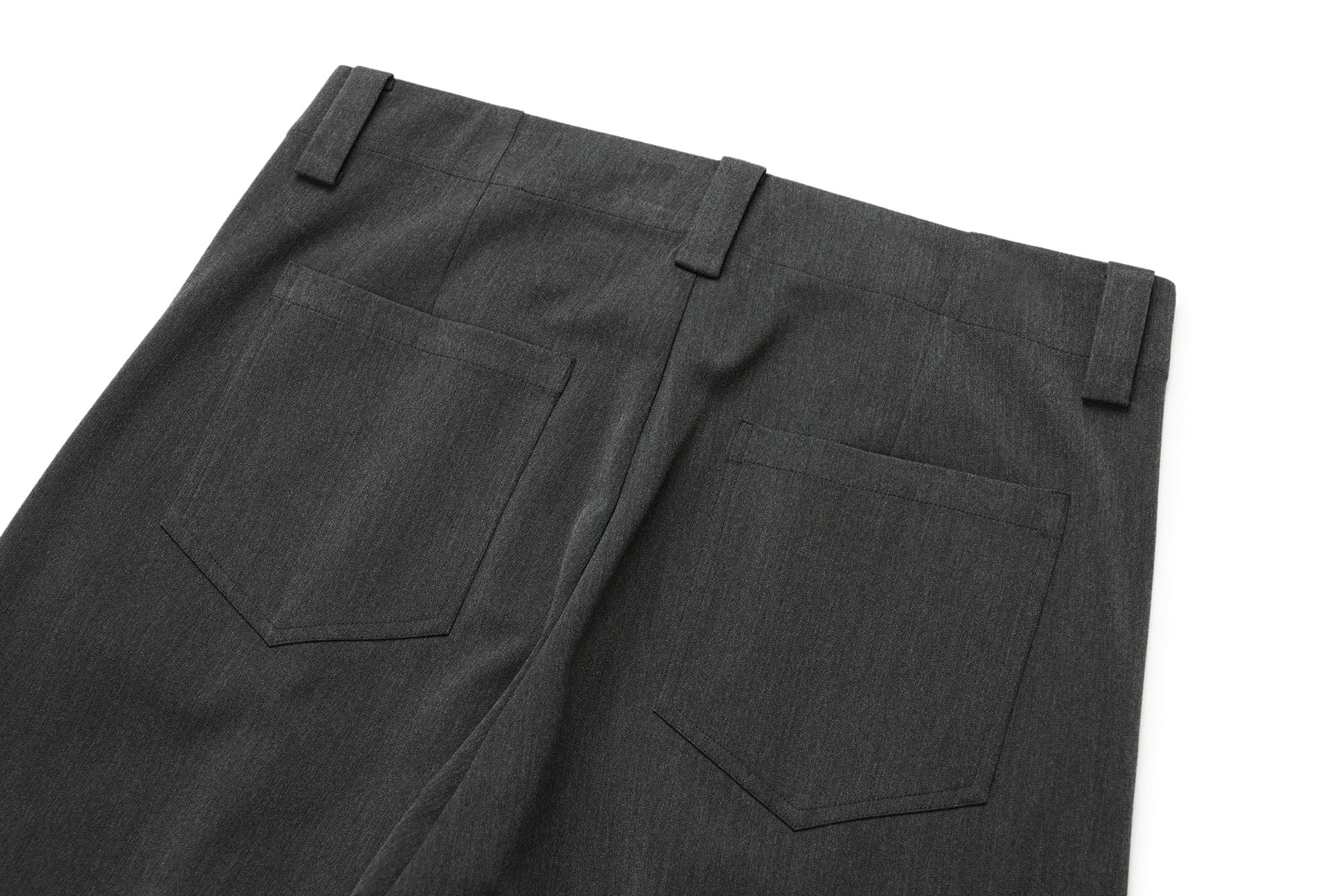OKAYTHXBYE Pleated Curved Wide-Leg Trousers