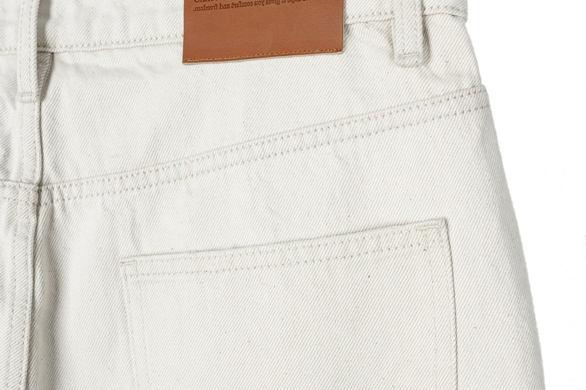 OKAYTHXBYE Detachable Houndstooth Belt Distressed Wide-Leg Jeans