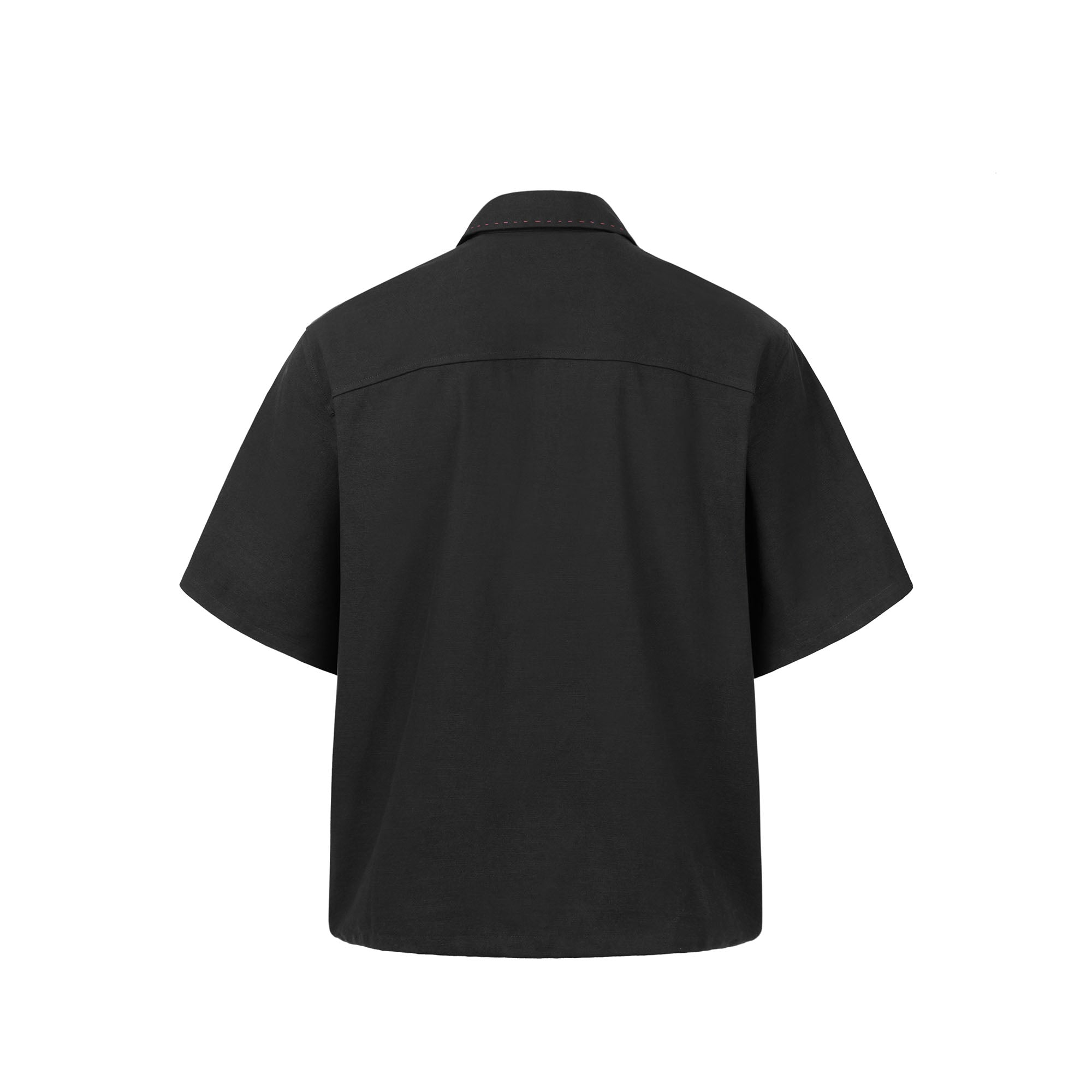 OKAYTHXBYE Faux-Layer Stitch Half Shirt, premium urban and streetwear designers apparel on PROJECTISR.com, OKAYTHXBYE