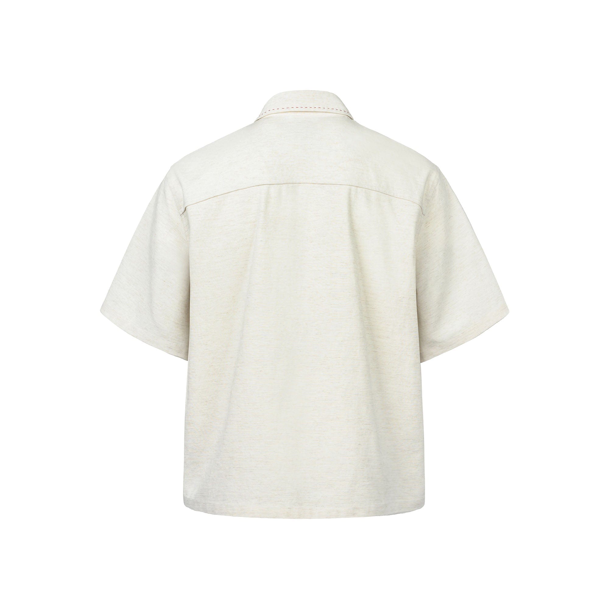 OKAYTHXBYE Faux-Layer Stitch Half Shirt, premium urban and streetwear designers apparel on PROJECTISR.com, OKAYTHXBYE