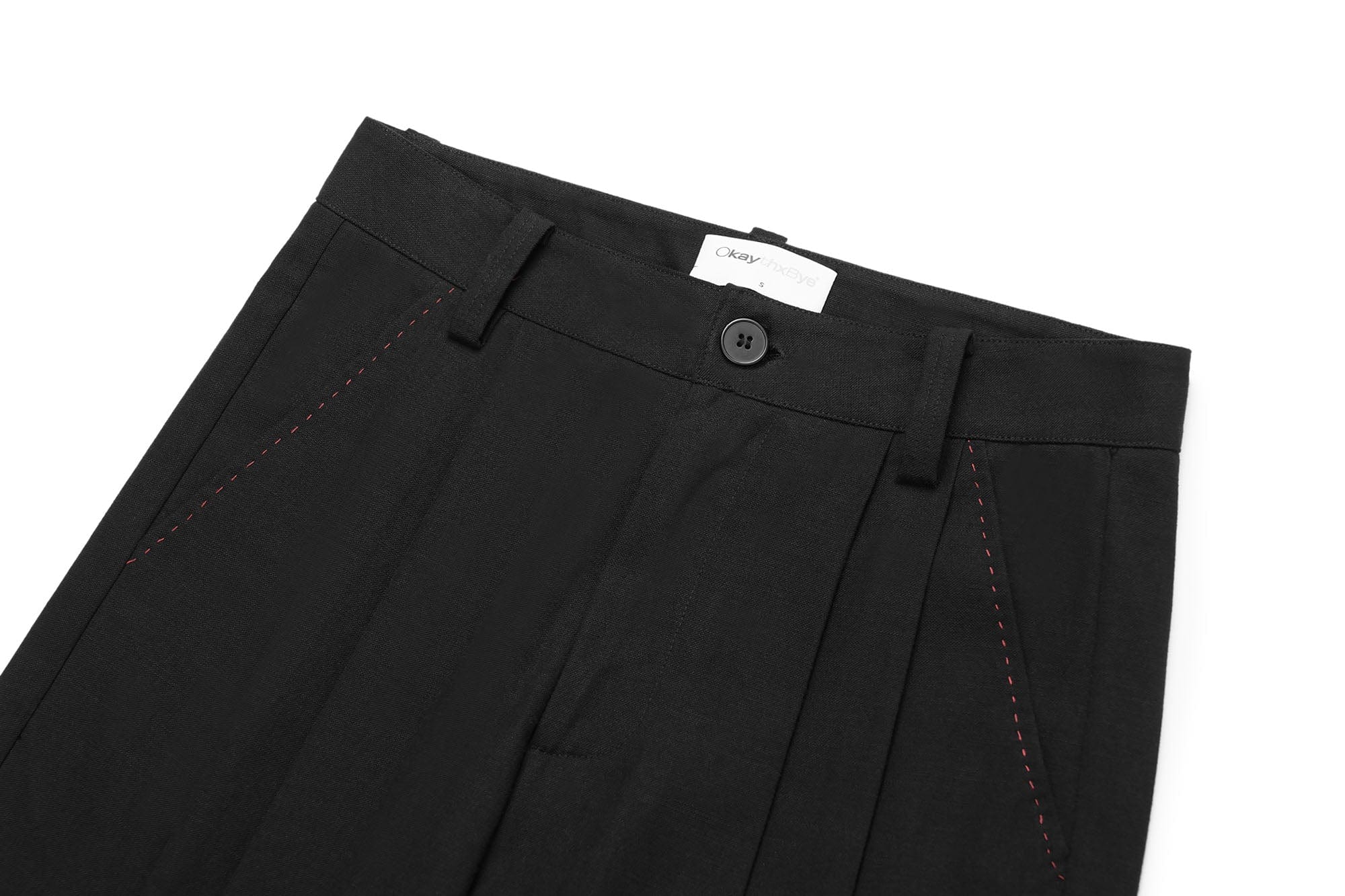 OKAYTHXBYE Pleated Linen-Blend Wide-Leg Trousers, premium urban and streetwear designers apparel on PROJECTISR.com, OKAYTHXBYE