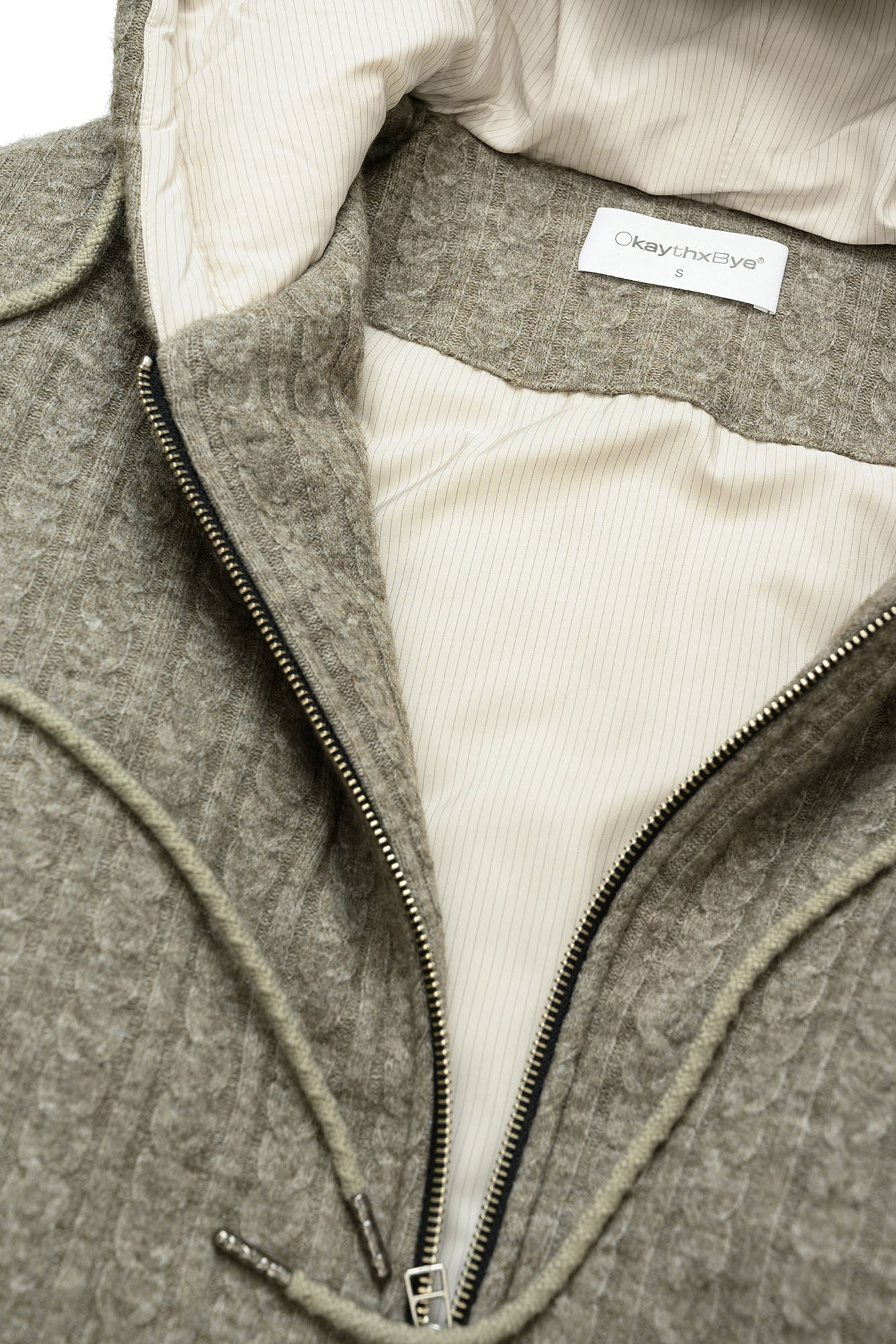 OKAYTHXBYE Wool-Filled Hooded Bomber Jacket