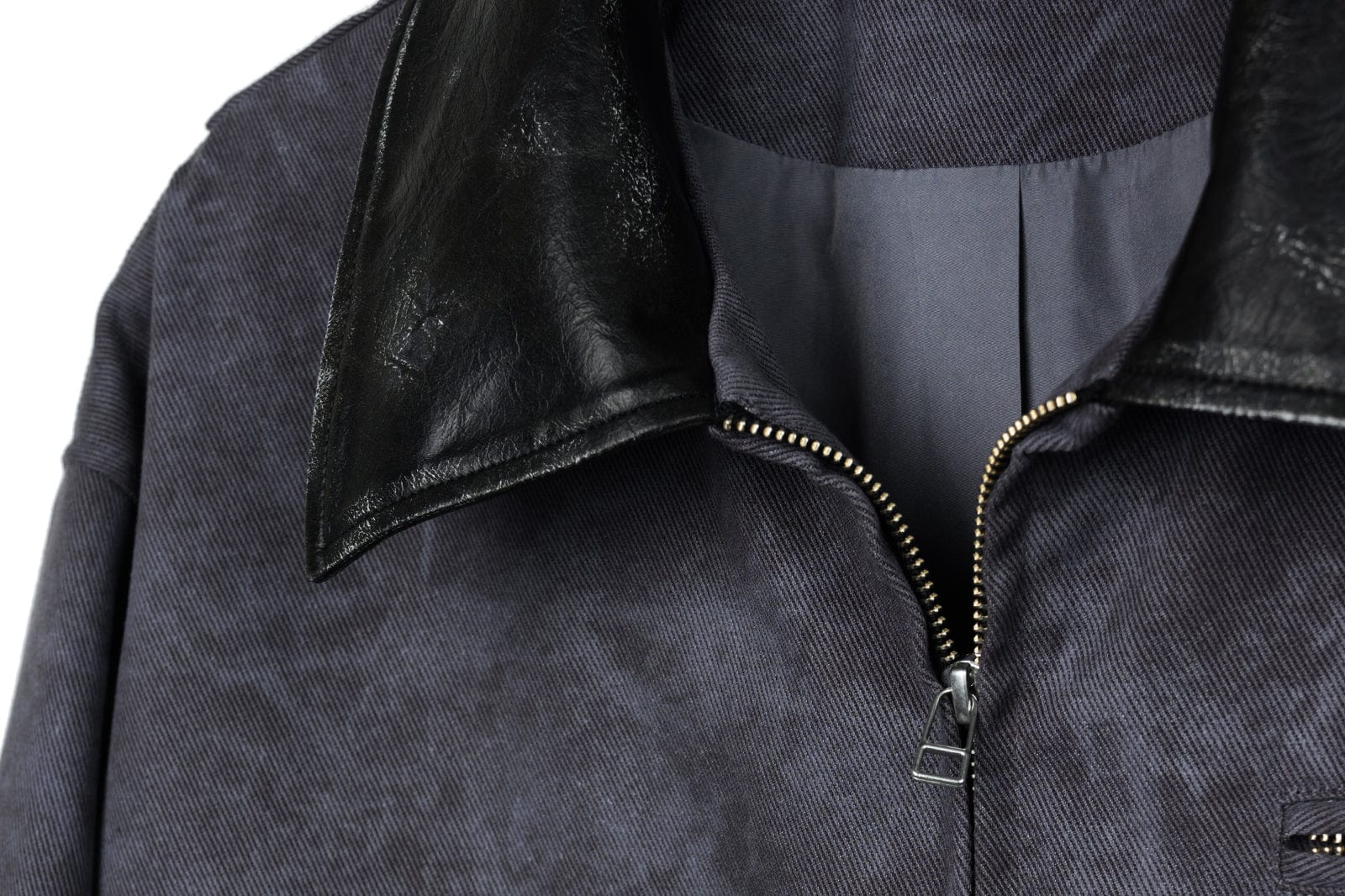 OKAYTHXBYE Essential Contrast Collar Washed Jacket, premium urban and streetwear designers apparel on PROJECTISR.com, OKAYTHXBYE