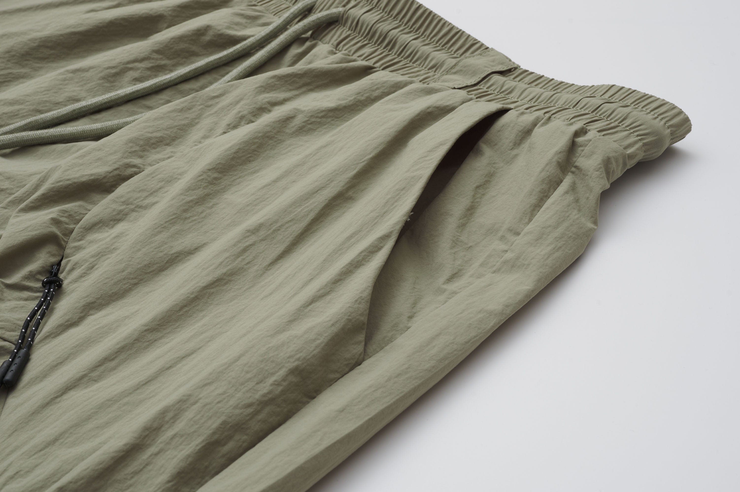 CATSSTAC Utility Crinkled Zip-Pocket Shorts, premium urban and streetwear designers apparel on PROJECTISR.com, CATSSTAC
