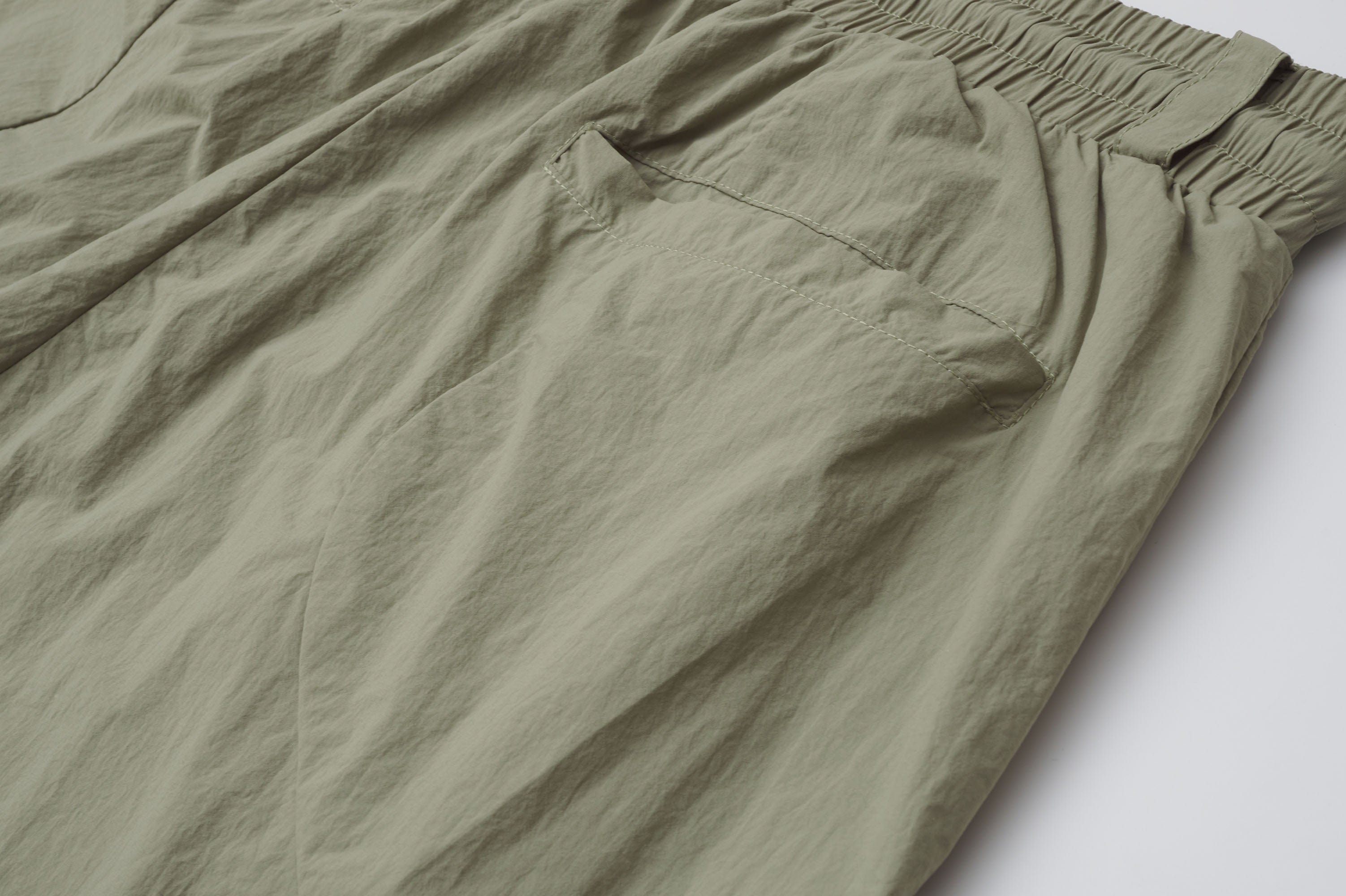 CATSSTAC Utility Crinkled Zip-Pocket Shorts, premium urban and streetwear designers apparel on PROJECTISR.com, CATSSTAC