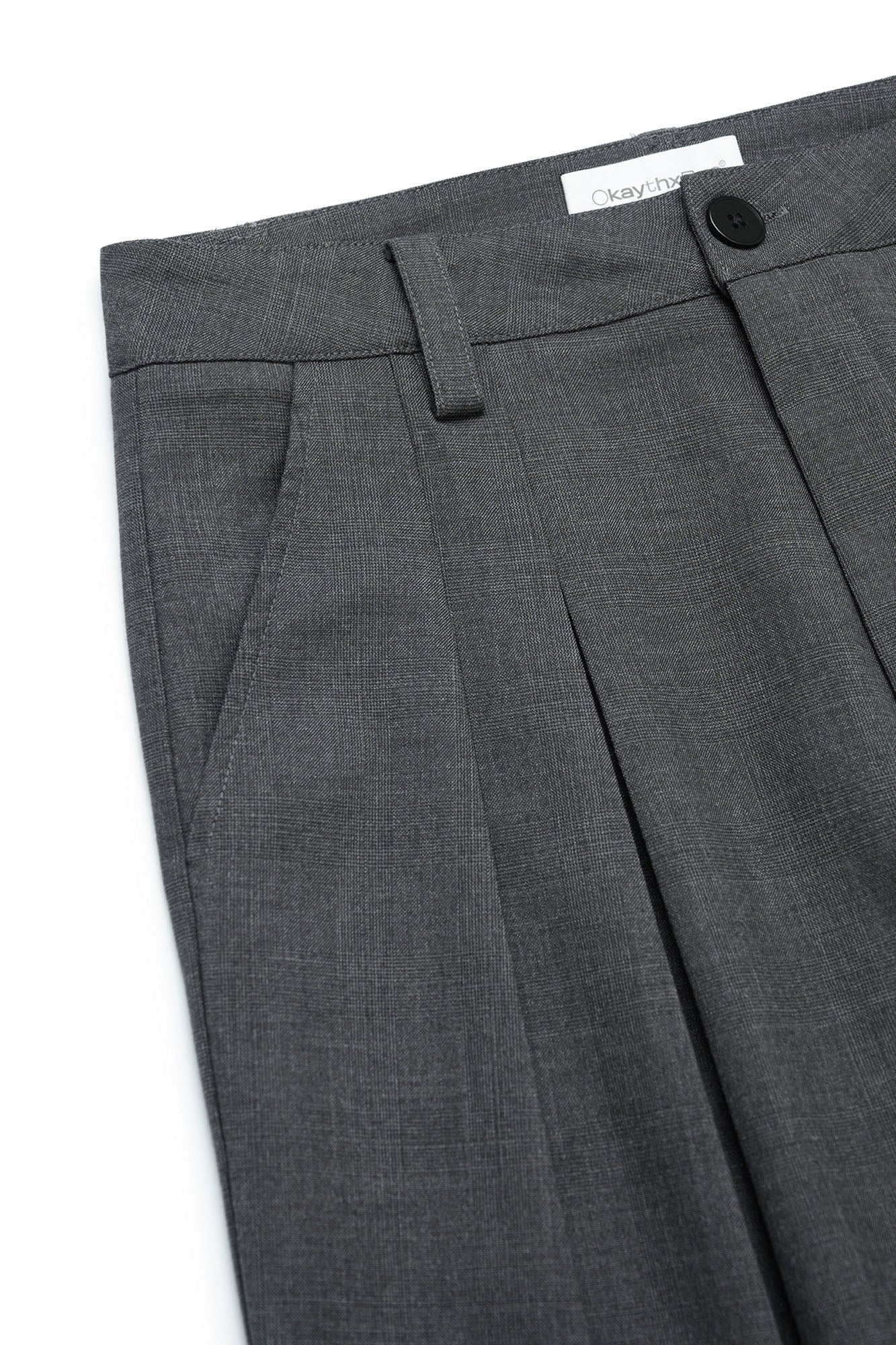 OKAYTHXBYE Essential Pleat Wide-Leg Trousers