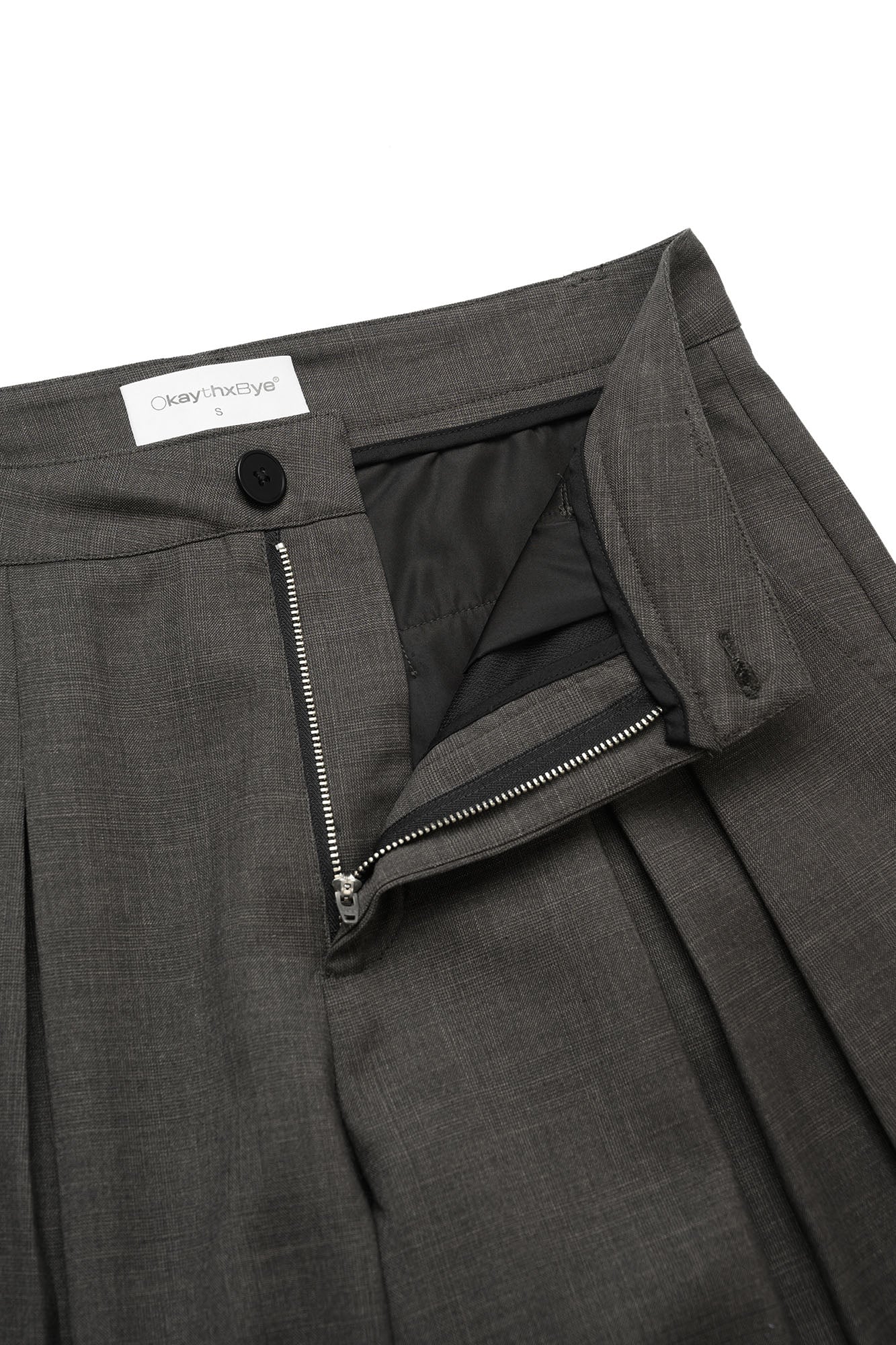 OKAYTHXBYE Essential Pleat Wide-Leg Trousers