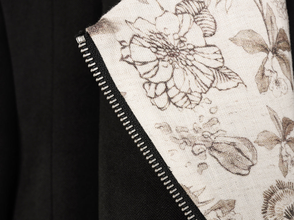 OKAYTHXBYE Convertible Jacquard Zip-Lapel Long Coat, premium urban and streetwear designers apparel on PROJECTISR.com, OKAYTHXBYE