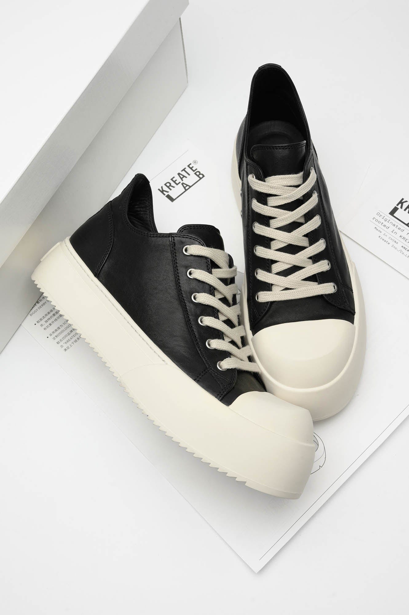 KREATE Leather Jumbo City Trainer, premium urban and streetwear designers apparel on PROJECTISR.com, KREATE