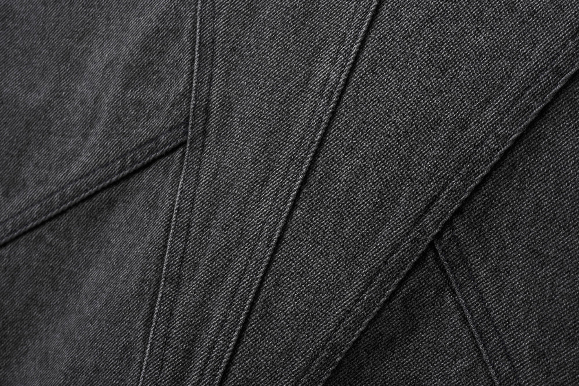 CATSSTAC Turtle-Neck Washed Denim Jacket, premium urban and streetwear designers apparel on PROJECTISR.com, CATSSTAC