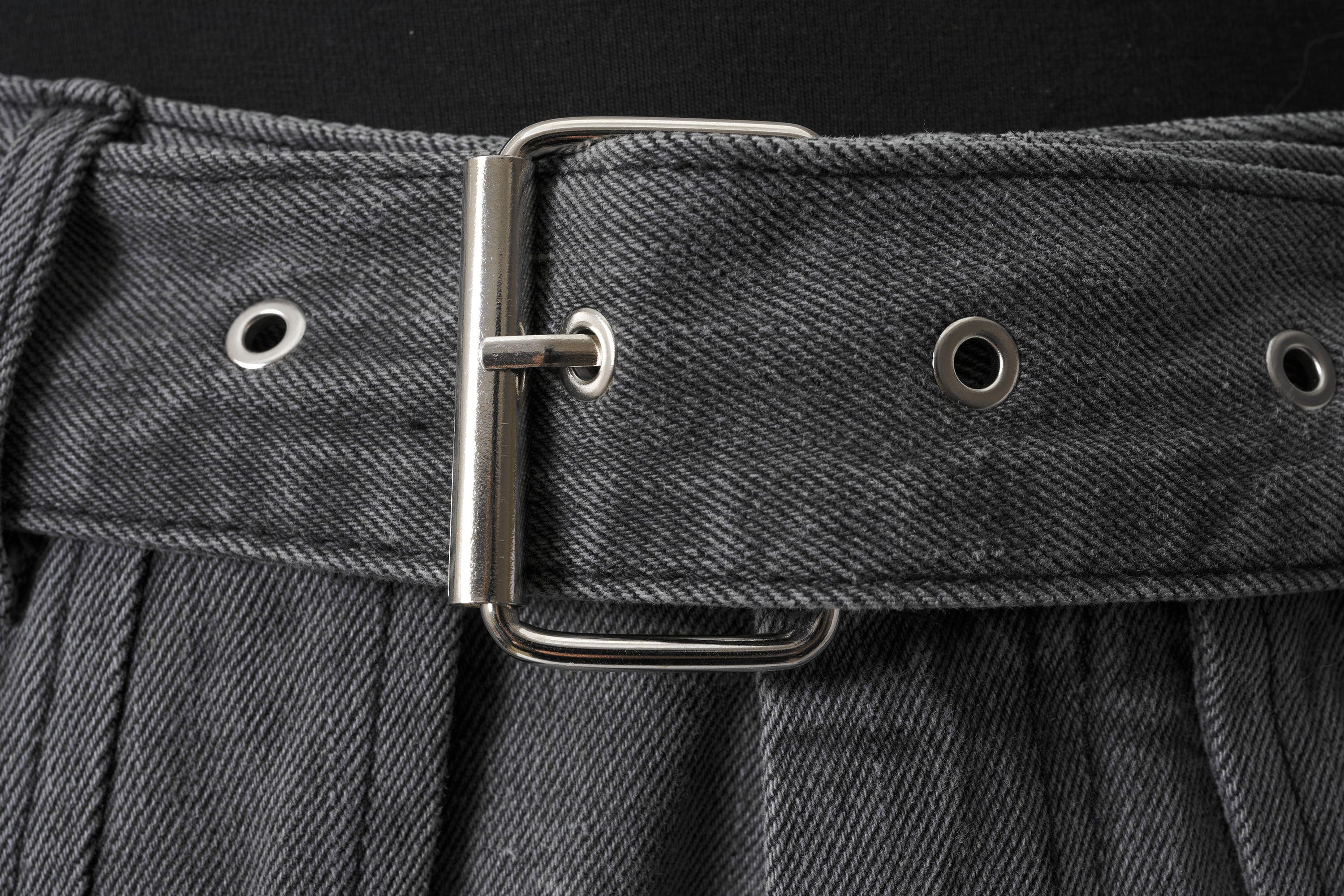 CATSSTAC Panel Washed Detachable Belt Wide-Leg Jeans, premium urban and streetwear designers apparel on PROJECTISR.com, CATSSTAC
