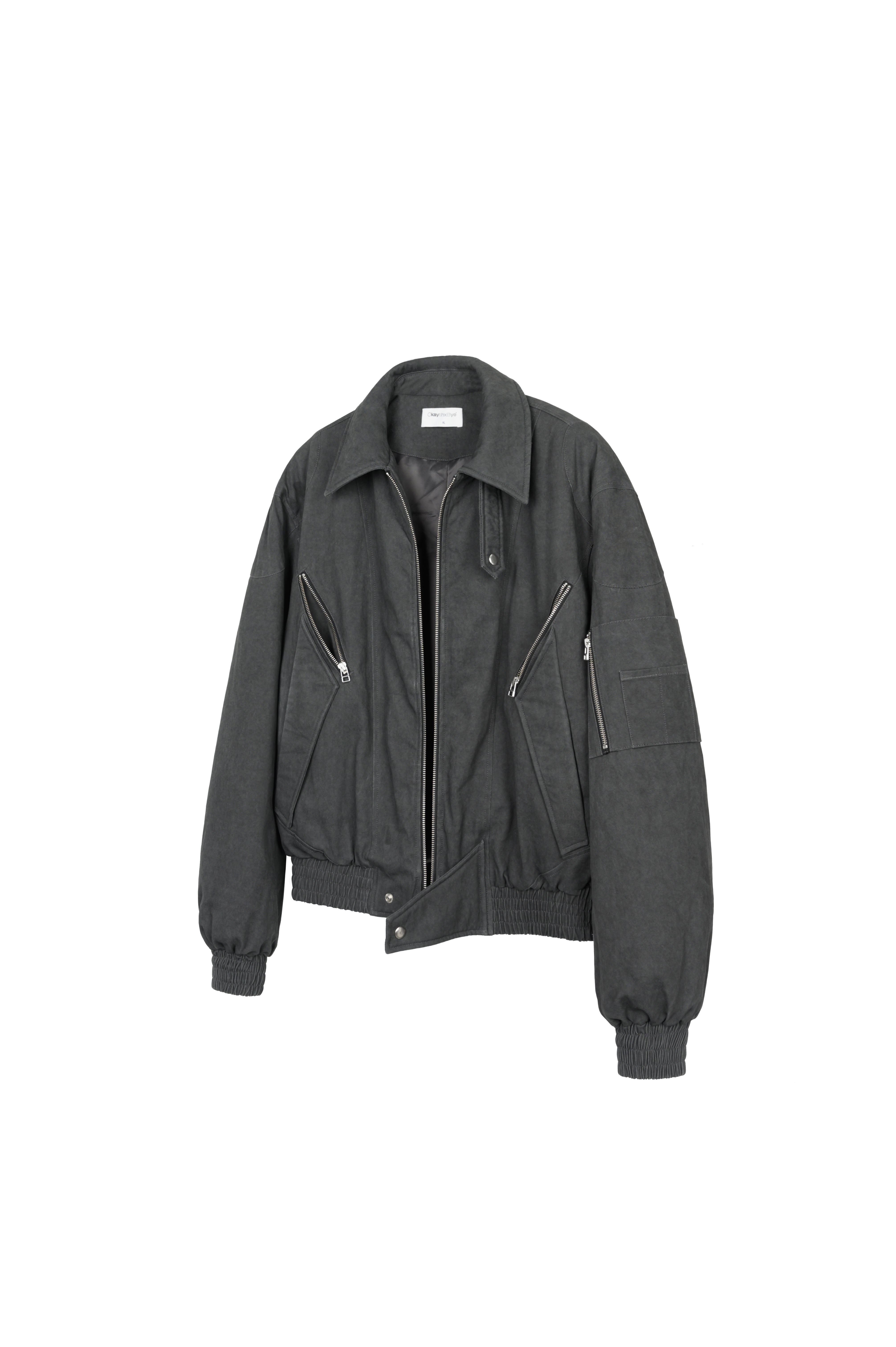 OKAYTHXBYE 3M Thinsulate Padded Multi-Zip Bomber Jacket, premium urban and streetwear designers apparel on PROJECTISR.com, OKAYTHXBYE