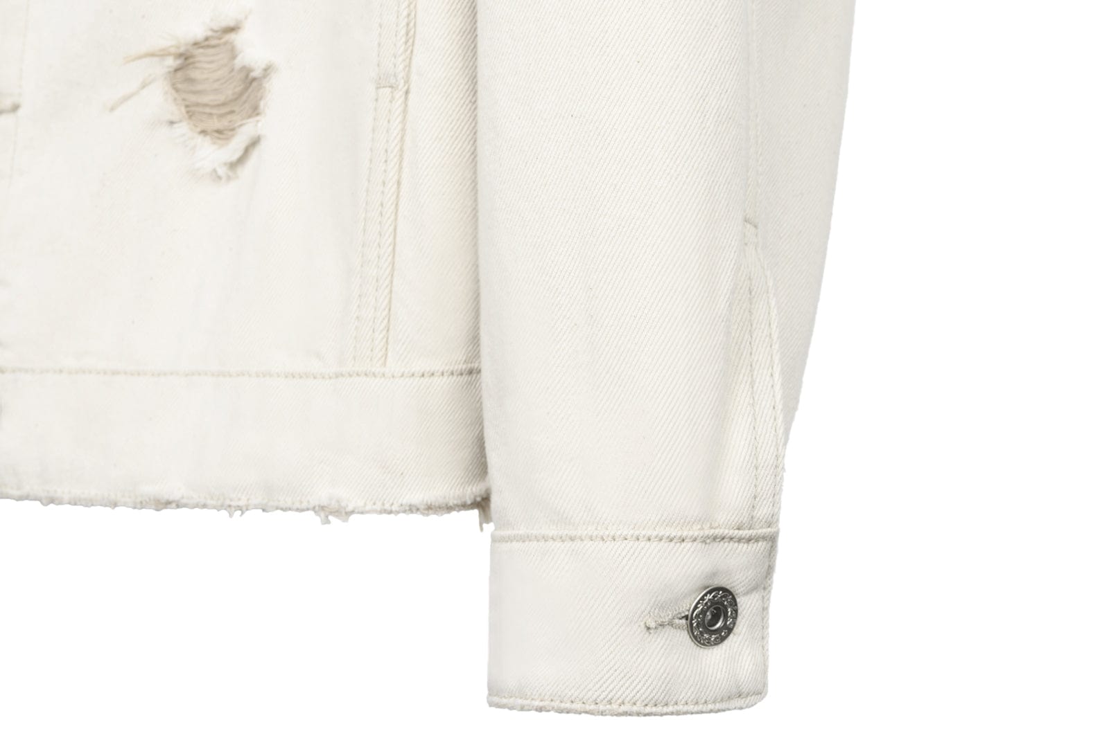 OKAYTHXBYE Distressed Houndstooth-Lined Frayed Jacket, premium urban and streetwear designers apparel on PROJECTISR.com, OKAYTHXBYE