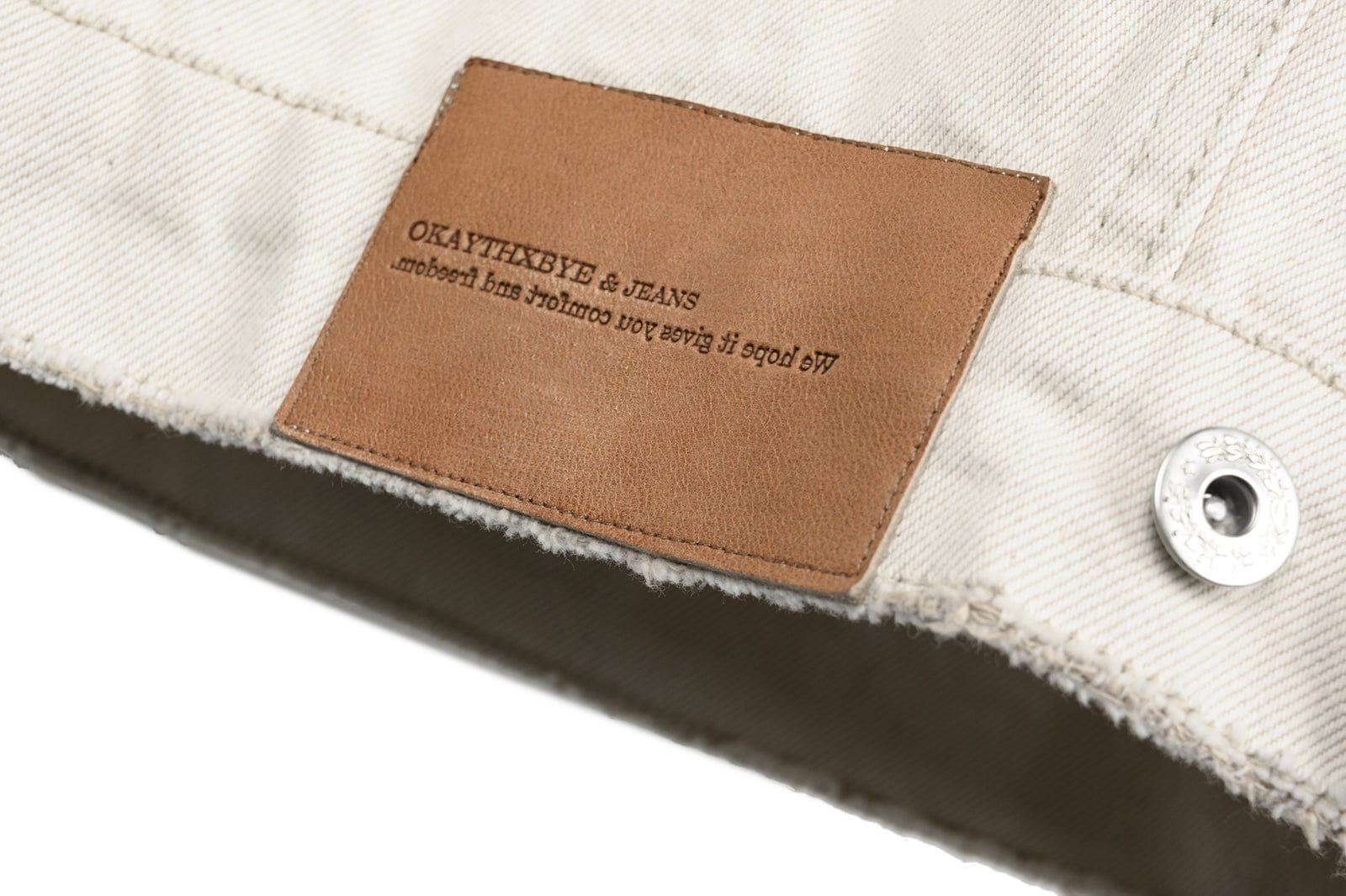 OKAYTHXBYE Distressed Houndstooth-Lined Frayed Jacket, premium urban and streetwear designers apparel on PROJECTISR.com, OKAYTHXBYE