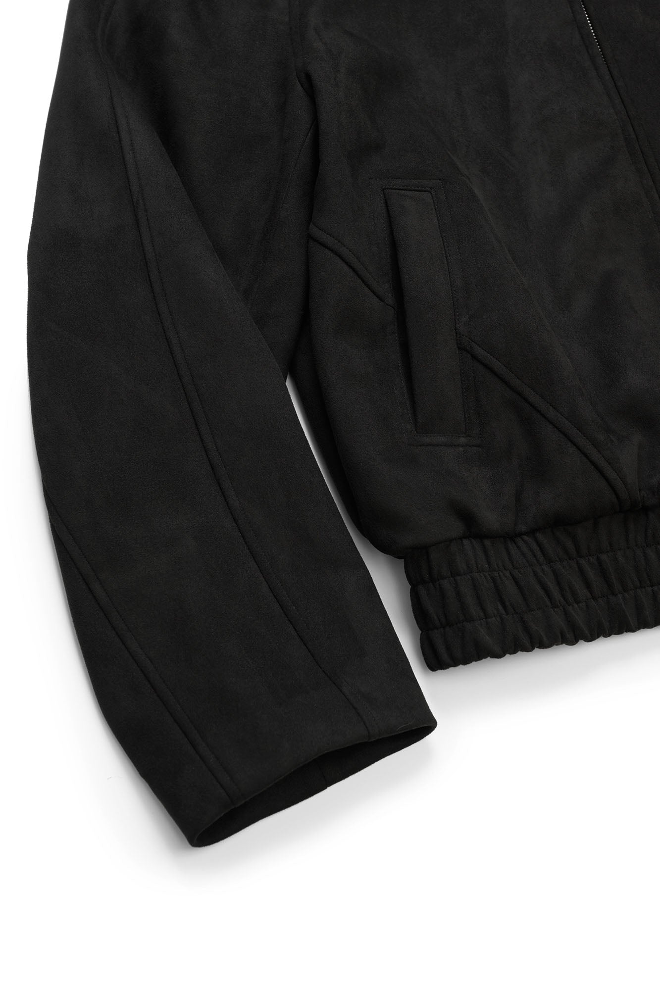 OKAYTHXBYE Contrast Collar Suede Jacket