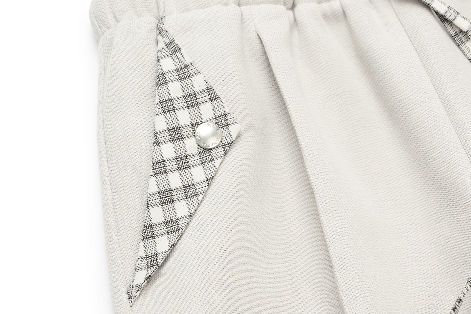 OKAYTHXBYE Plaid Layered Waist Drawstring Sweatpants, premium urban and streetwear designers apparel on PROJECTISR.com, OKAYTHXBYE