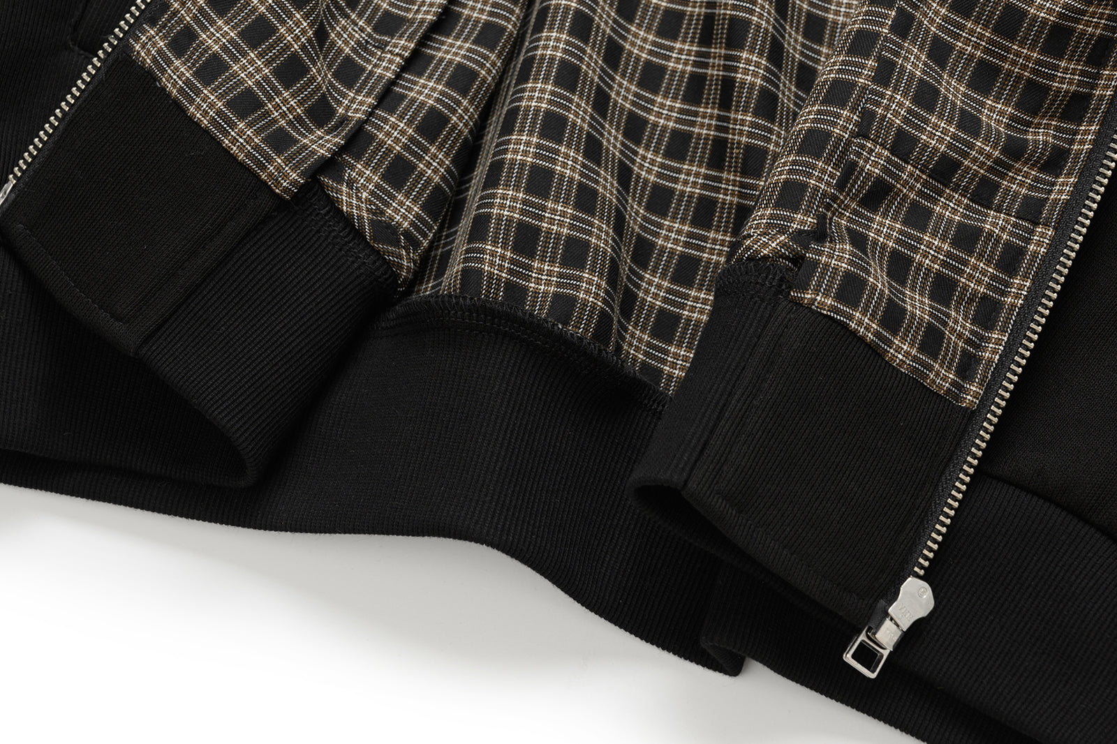 OKAYTHXBYE Checker-Lined Harrington Jacket, premium urban and streetwear designers apparel on PROJECTISR.com, OKAYTHXBYE