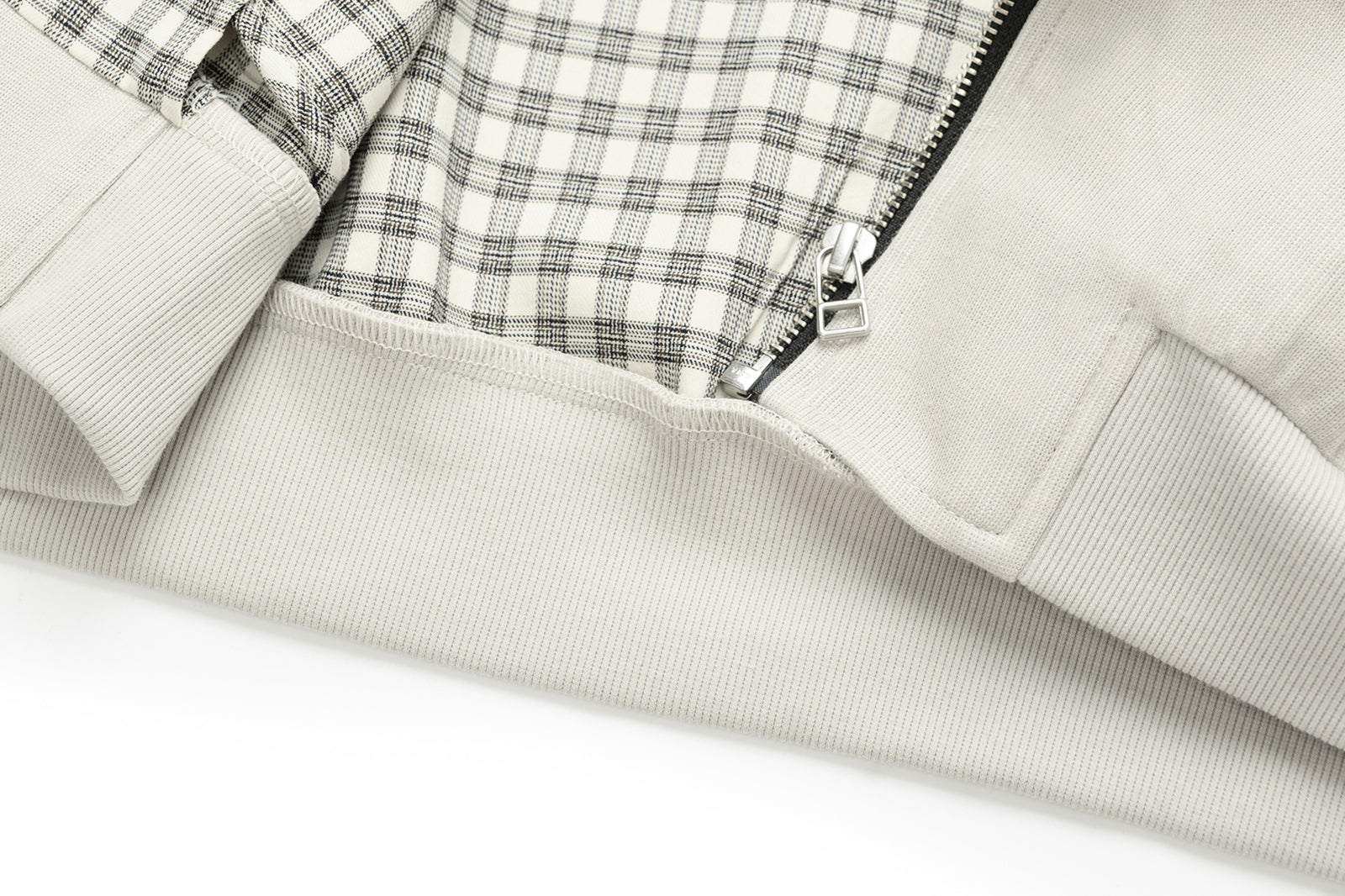 OKAYTHXBYE Checker-Lined Harrington Jacket, premium urban and streetwear designers apparel on PROJECTISR.com, OKAYTHXBYE