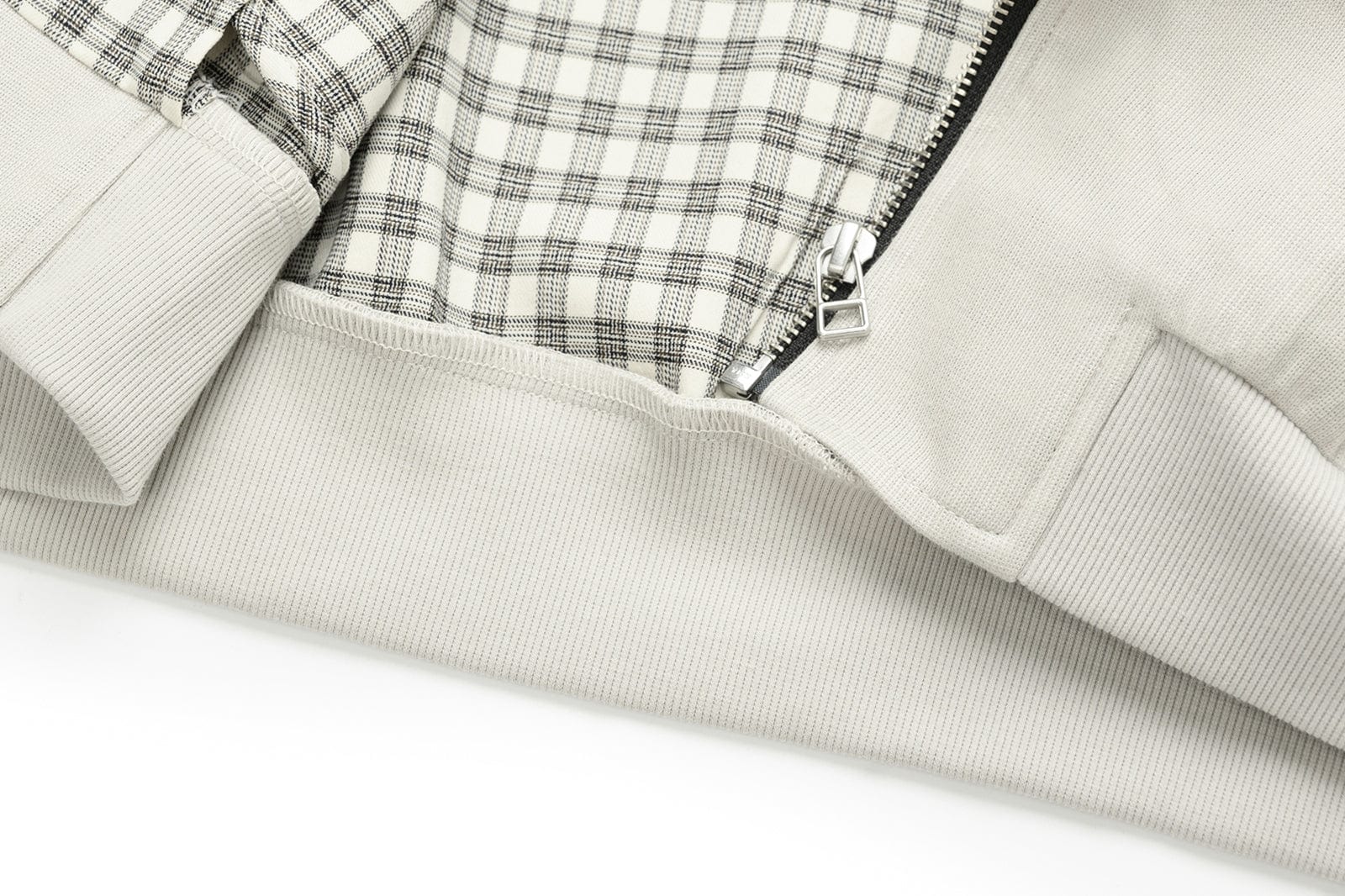 OKAYTHXBYE Checker-Lined Harrington Jacket, premium urban and streetwear designers apparel on PROJECTISR.com, OKAYTHXBYE