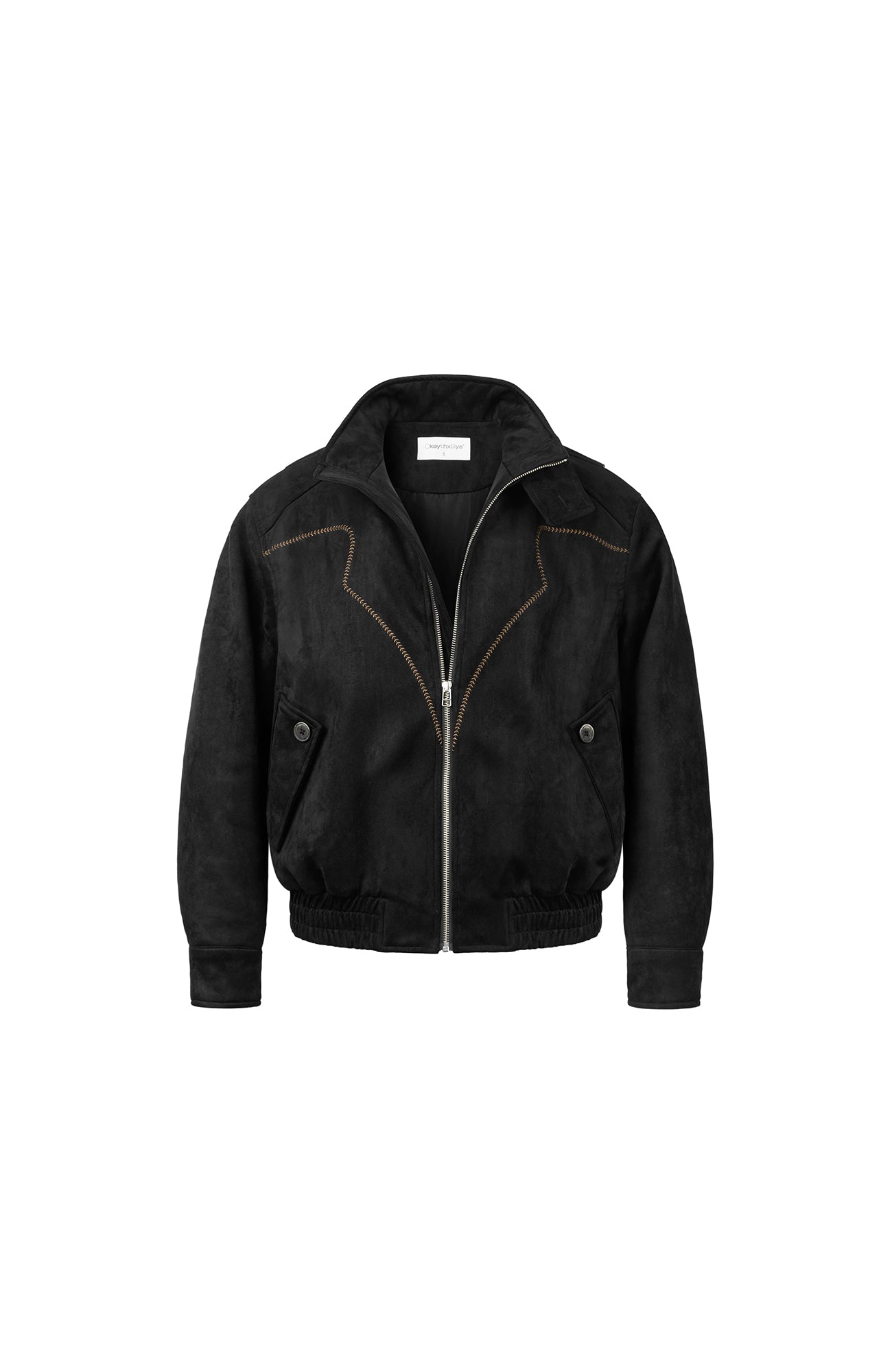 OKAYTHXBYE Wool-Padded Faux Suede Jacket, premium urban and streetwear designers apparel on PROJECTISR.com, OKAYTHXBYE