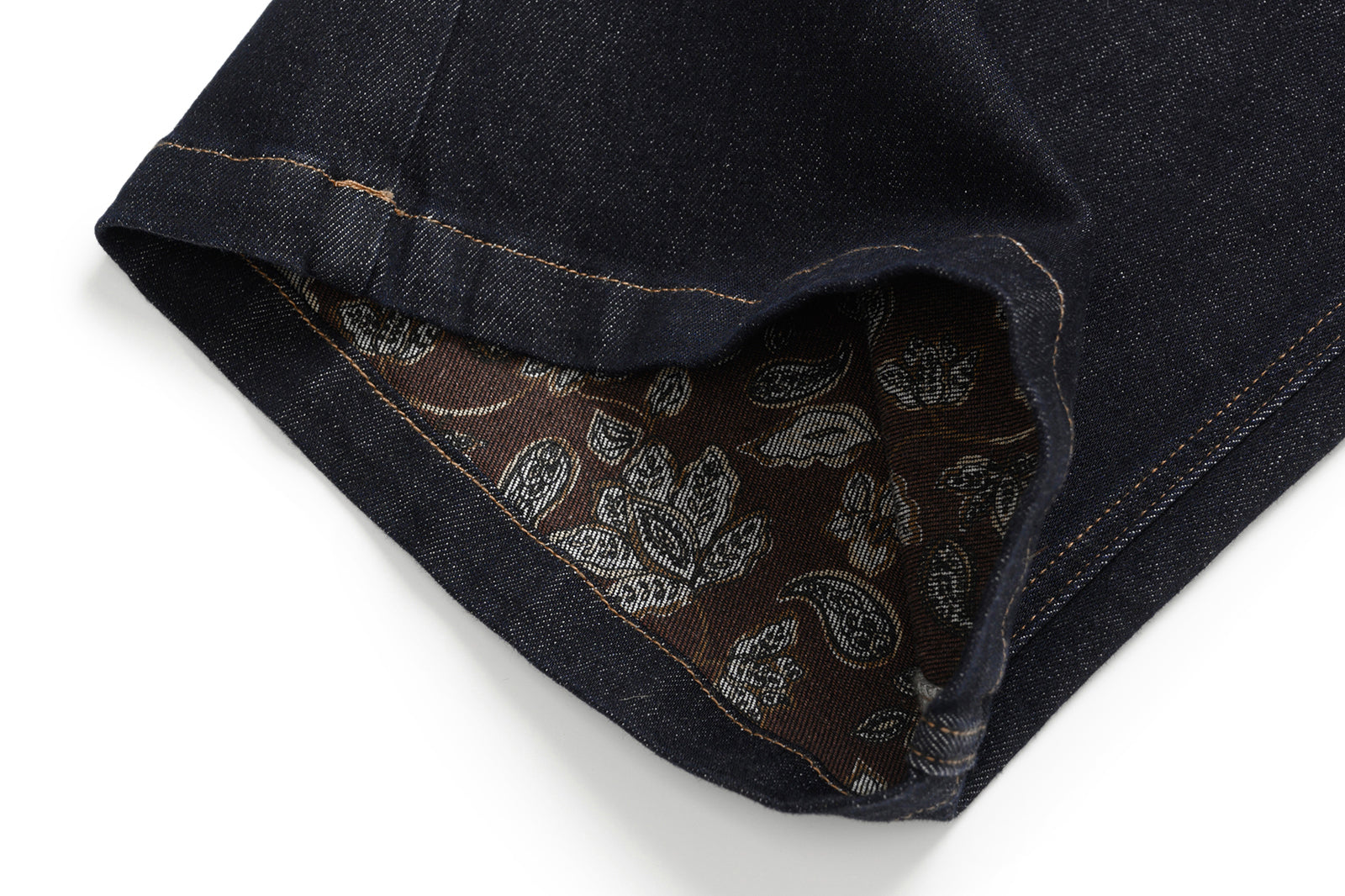 OKAYTHXBYE Floral Paneled Waist Raw Jeans, premium urban and streetwear designers apparel on PROJECTISR.com, OKAYTHXBYE