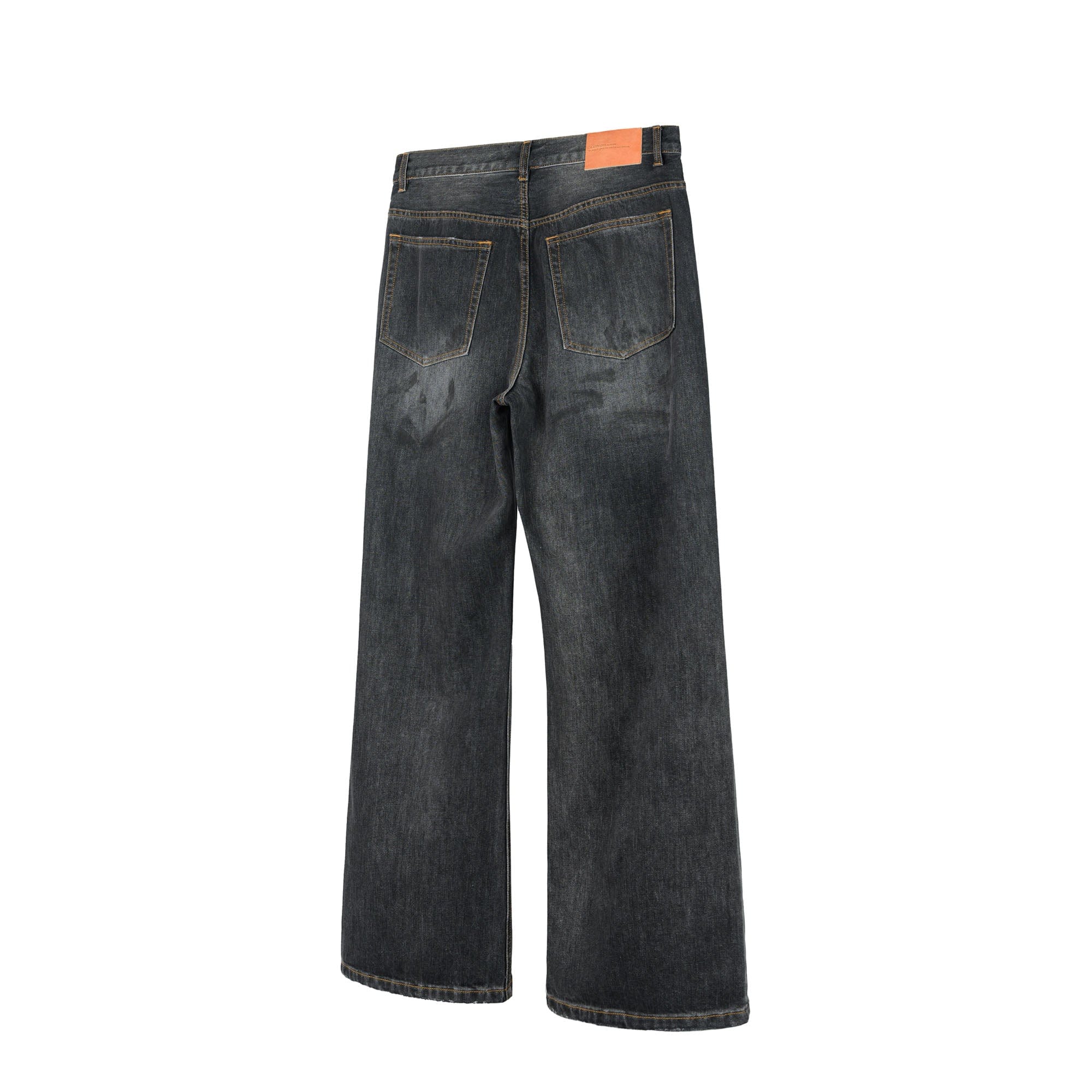 OKAYTHXBYE Paint-Splattered Distressed Jeans