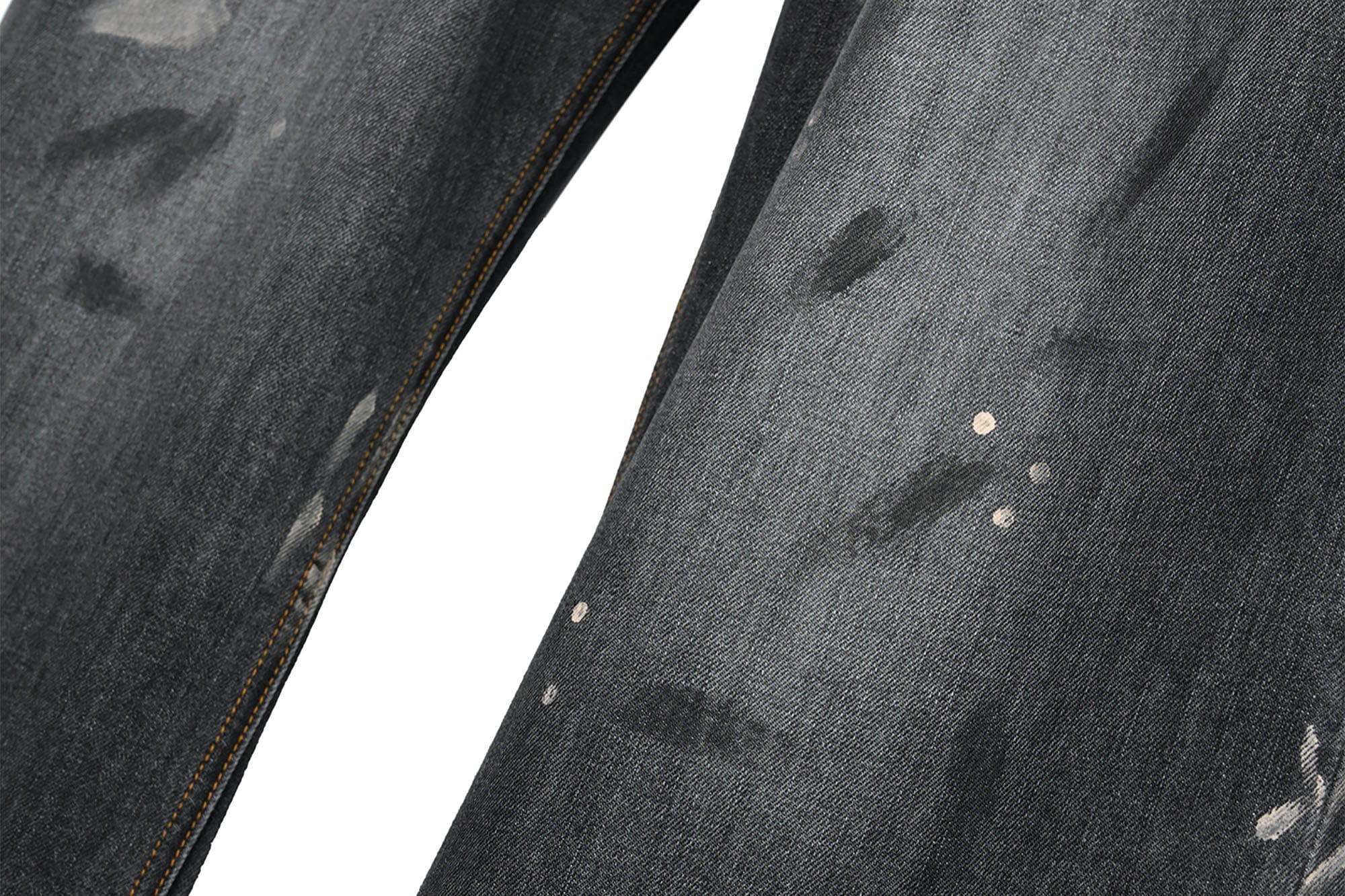 OKAYTHXBYE Paint-Splattered Distressed Jeans