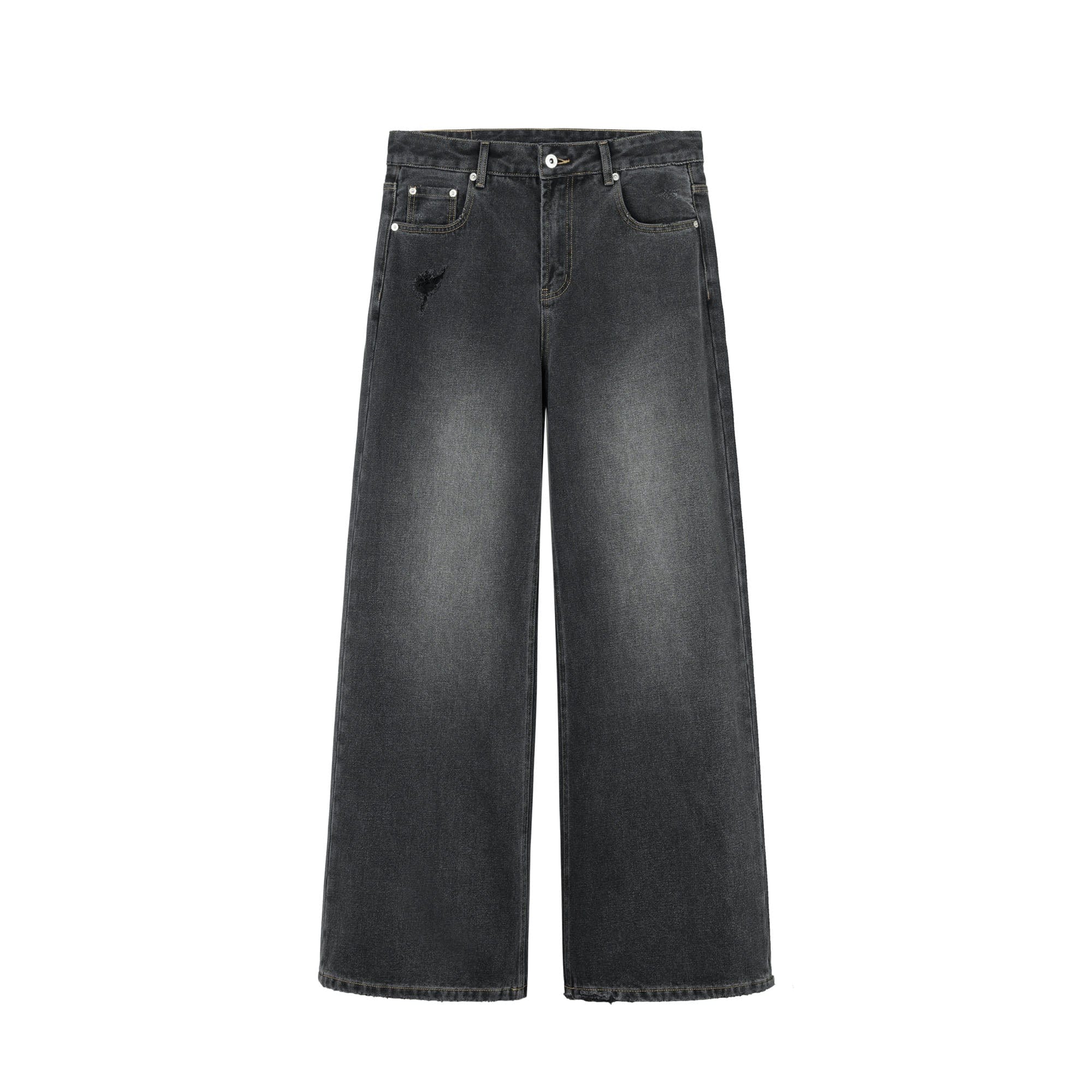 OKAYTHXBYE Minimalist Washed Wide-Leg Jeans