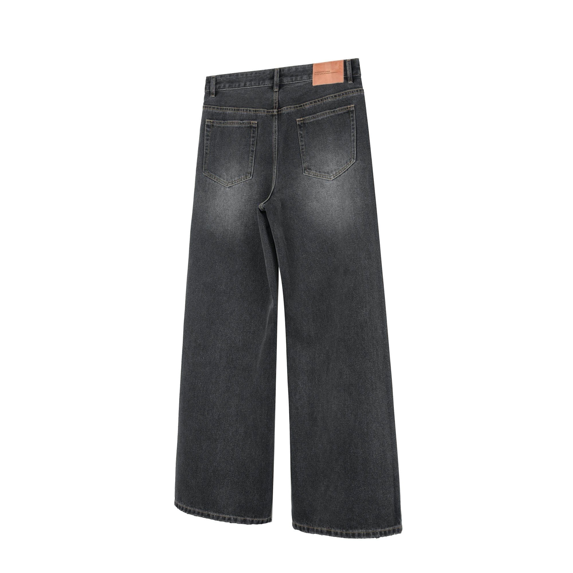 OKAYTHXBYE Minimalist Washed Wide-Leg Jeans
