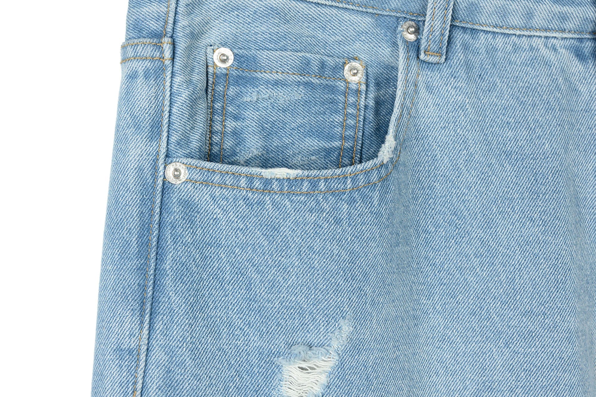 OKAYTHXBYE Minimalist Washed Wide-Leg Jeans