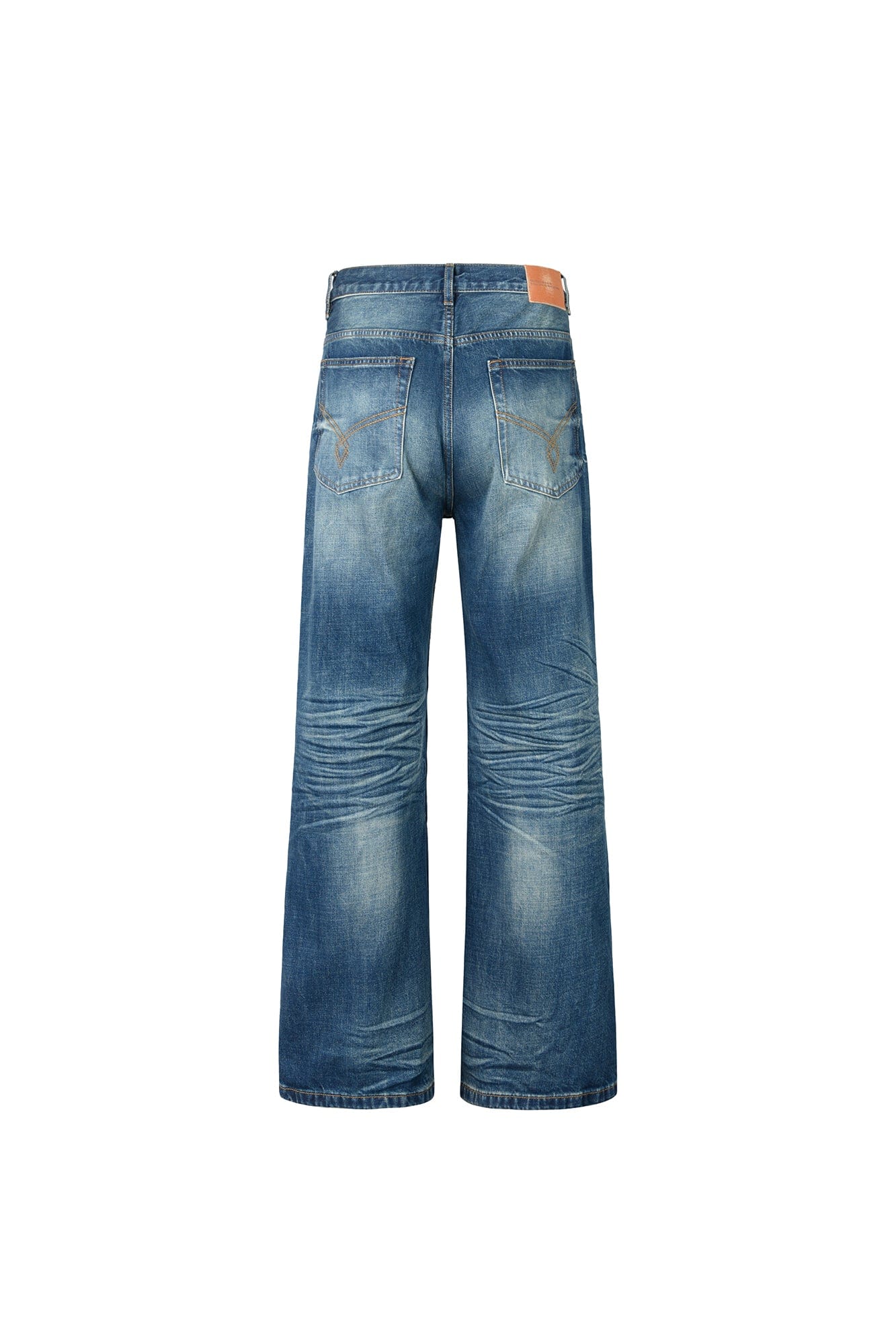 OKAYTHXBYE Wrinkled Washed Wide-Leg Jeans, premium urban and streetwear designers apparel on PROJECTISR.com, OKAYTHXBYE