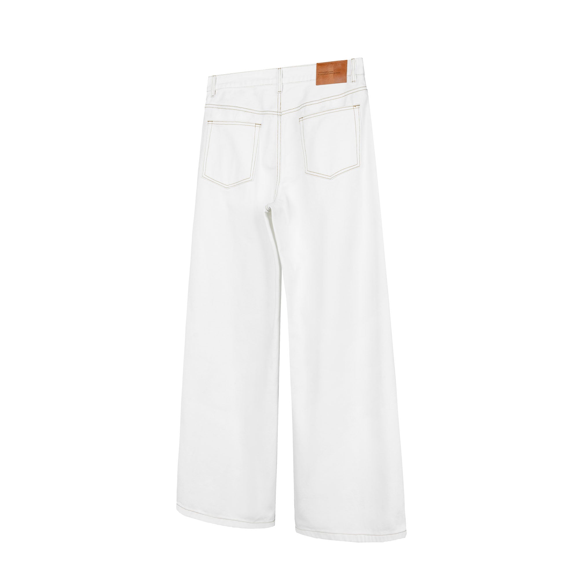 OKAYTHXBYE Minimalist Washed Wide-Leg Jeans