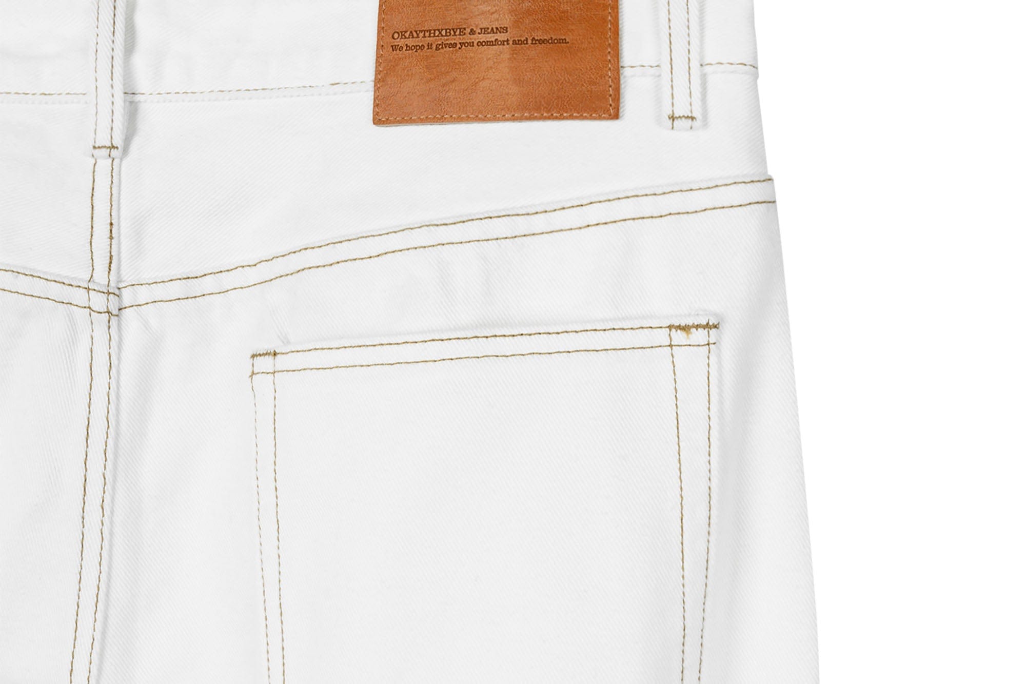 OKAYTHXBYE Minimalist Washed Wide-Leg Jeans