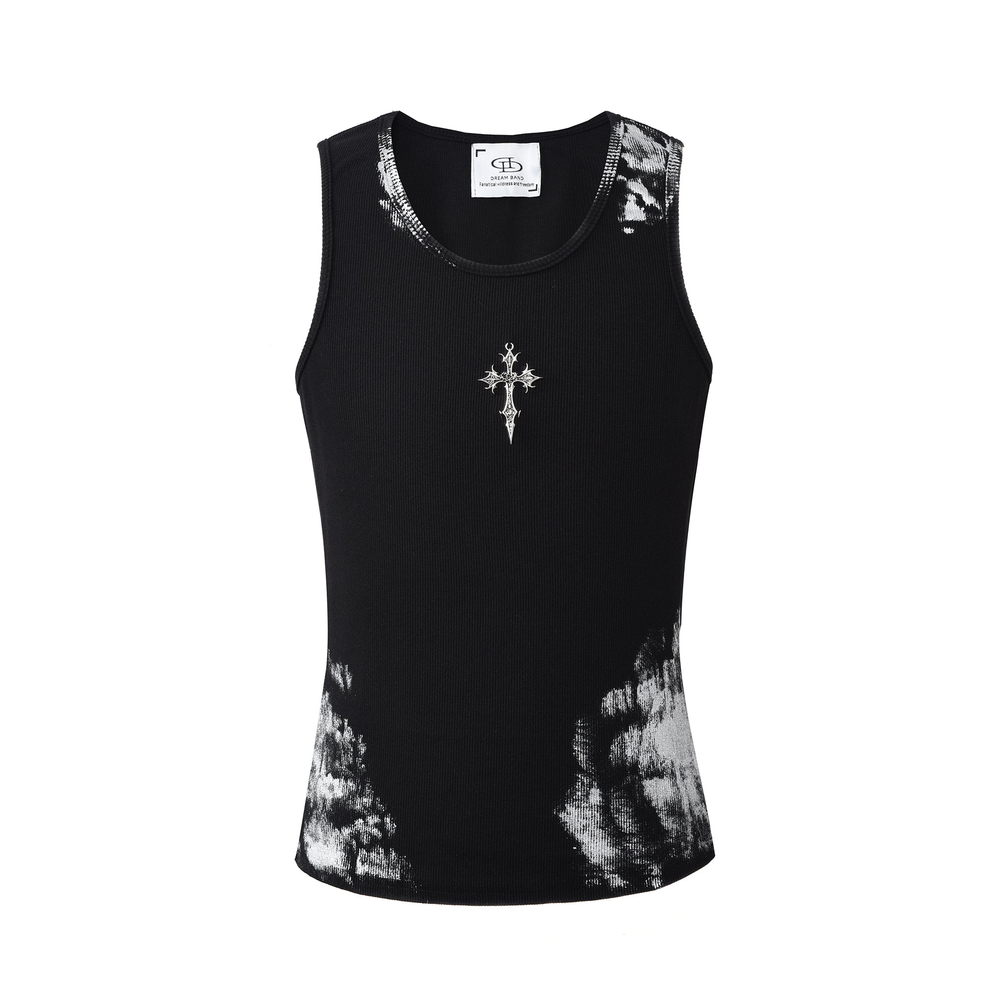 DREAM BAND Distressed Cross Tank Top