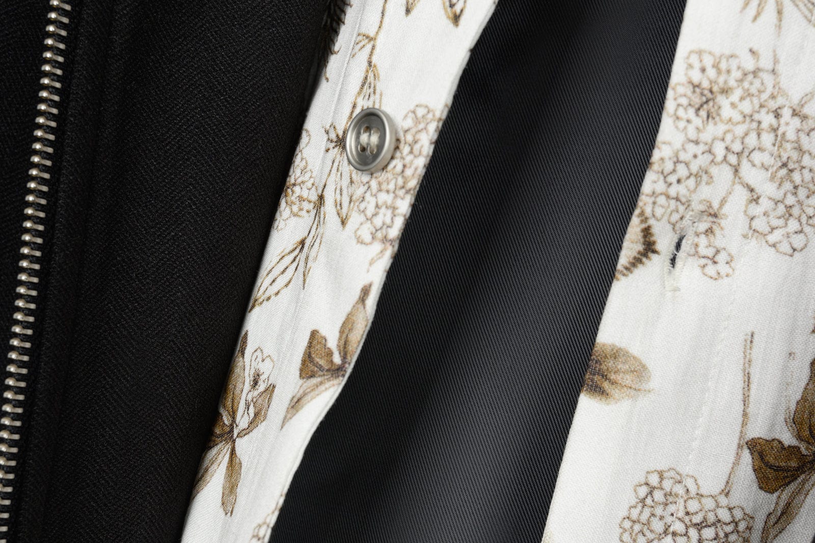 OKAYTHXBYE Double-Layer Floral Zip Jacket, premium urban and streetwear designers apparel on PROJECTISR.com, OKAYTHXBYE