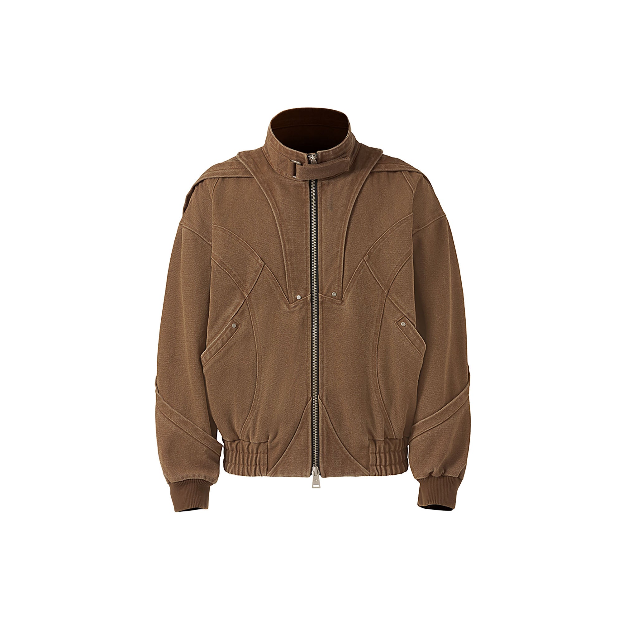 CATSSTAC Deconstructed Faded Wash Dual-Zipper Jacket, premium urban and streetwear designers apparel on PROJECTISR.com, CATSSTAC