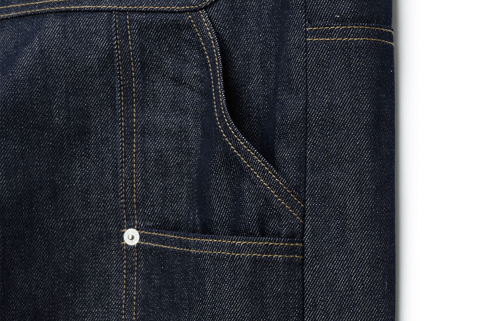 OKAYTHXBYE Paneled Double-Knee Wide-Leg Denim Pants, premium urban and streetwear designers apparel on PROJECTISR.com, OKAYTHXBYE