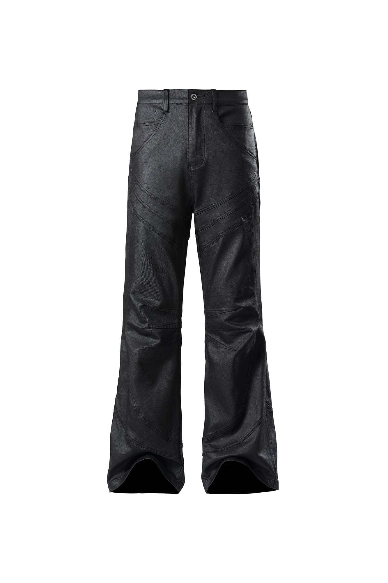 CATSSTAC Waxed Panelled Crinkled Jeans, premium urban and streetwear designers apparel on PROJECTISR.com, CATSSTAC